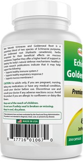 Foto 6 | Suplemento Best Naturals Echinacea Goldenseal 450 Mg 250 Cápsulas - Venta Internacional.