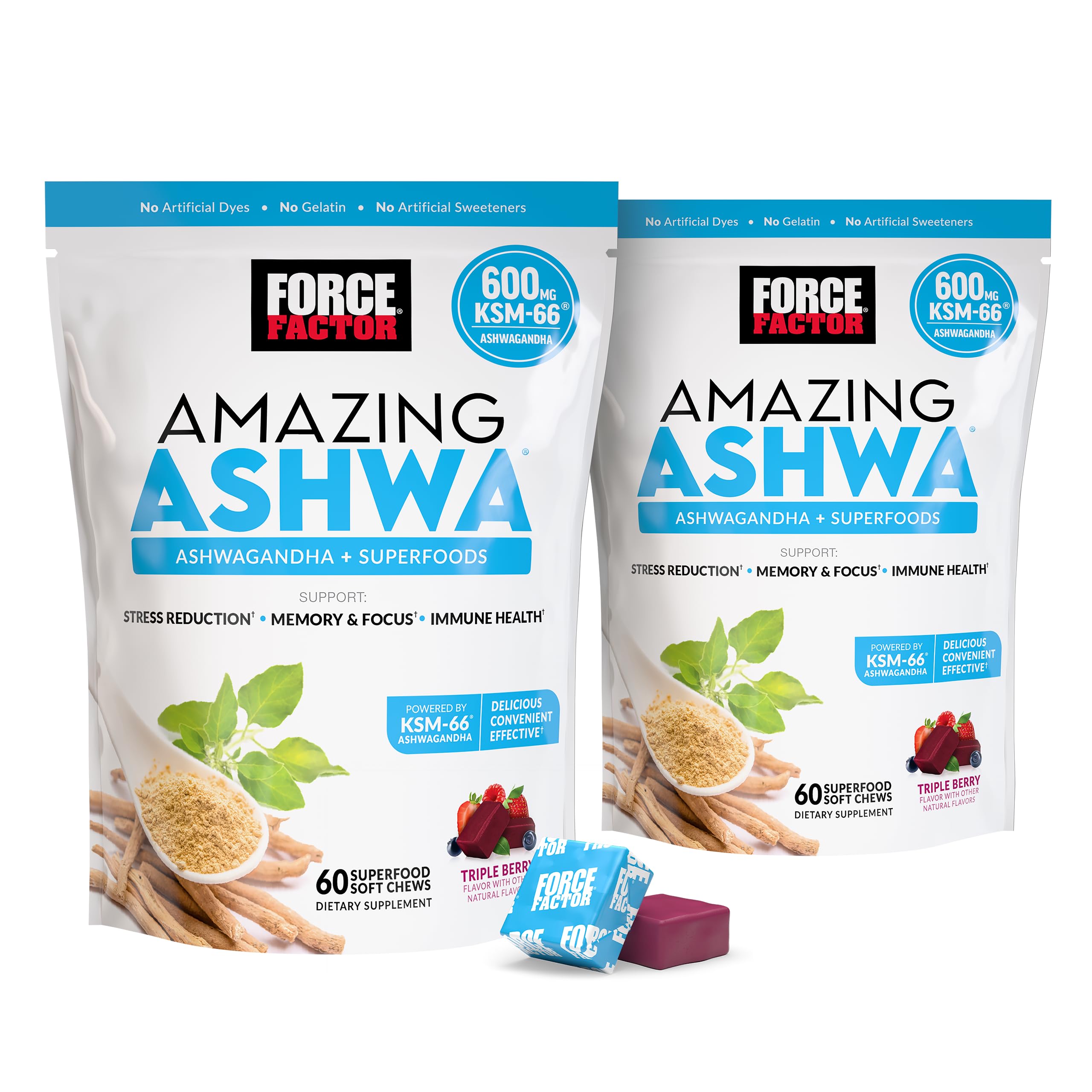 Foto 2 pulgar | Suplemento Force Factor Amazing Ashwa Con Ashwagandha Ksm-66 - Venta Internacional.