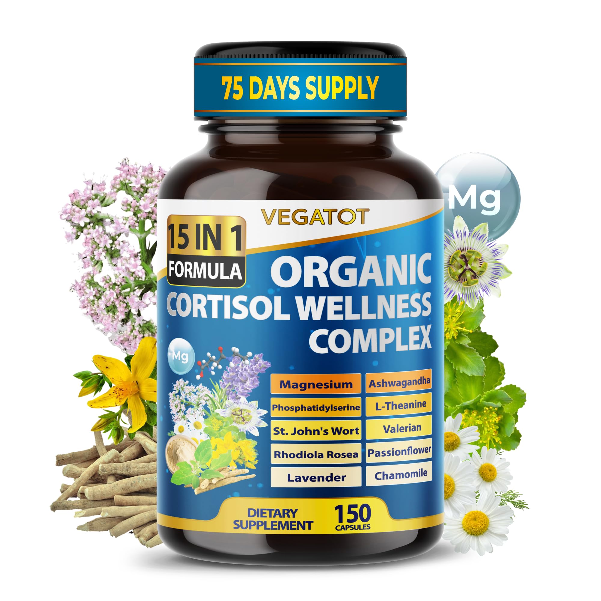 Foto 2 pulgar | Suplemento Vegatot Organic Cortisol Wellness Complex - Venta Internacional.