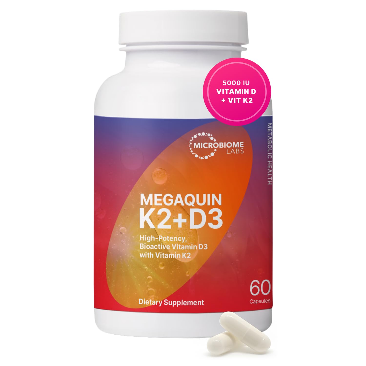 Foto 1 | Suplemento Microbiome Labs Megaquin D3 Vitamina D3 K2 5000 Ui - Venta Internacional.