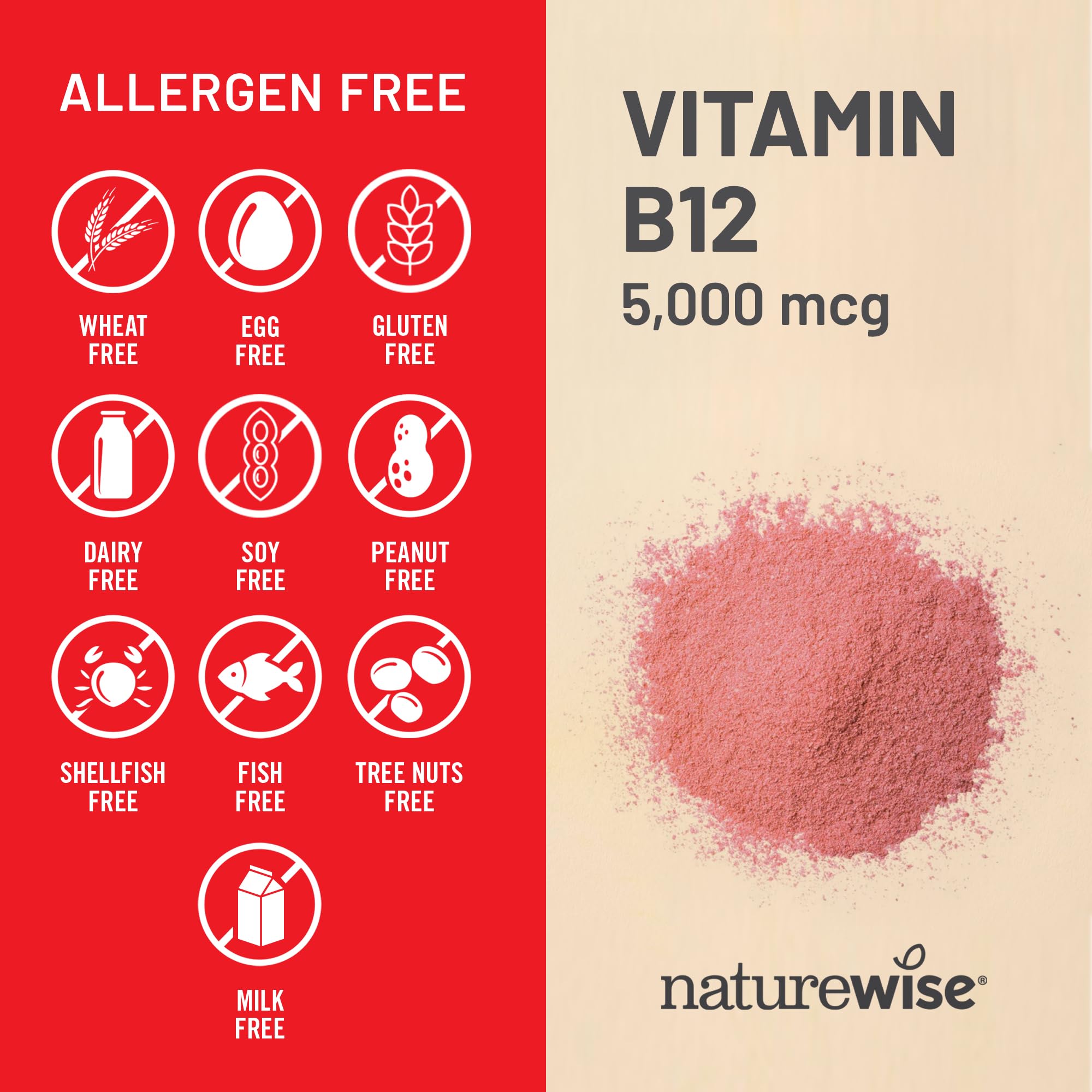 Foto 6 pulgar | Suplemento Naturewise De Vitamina B12  5000 Mcg  Extra Fuerte  60 Cápsulas Blandas - Venta Internacional.