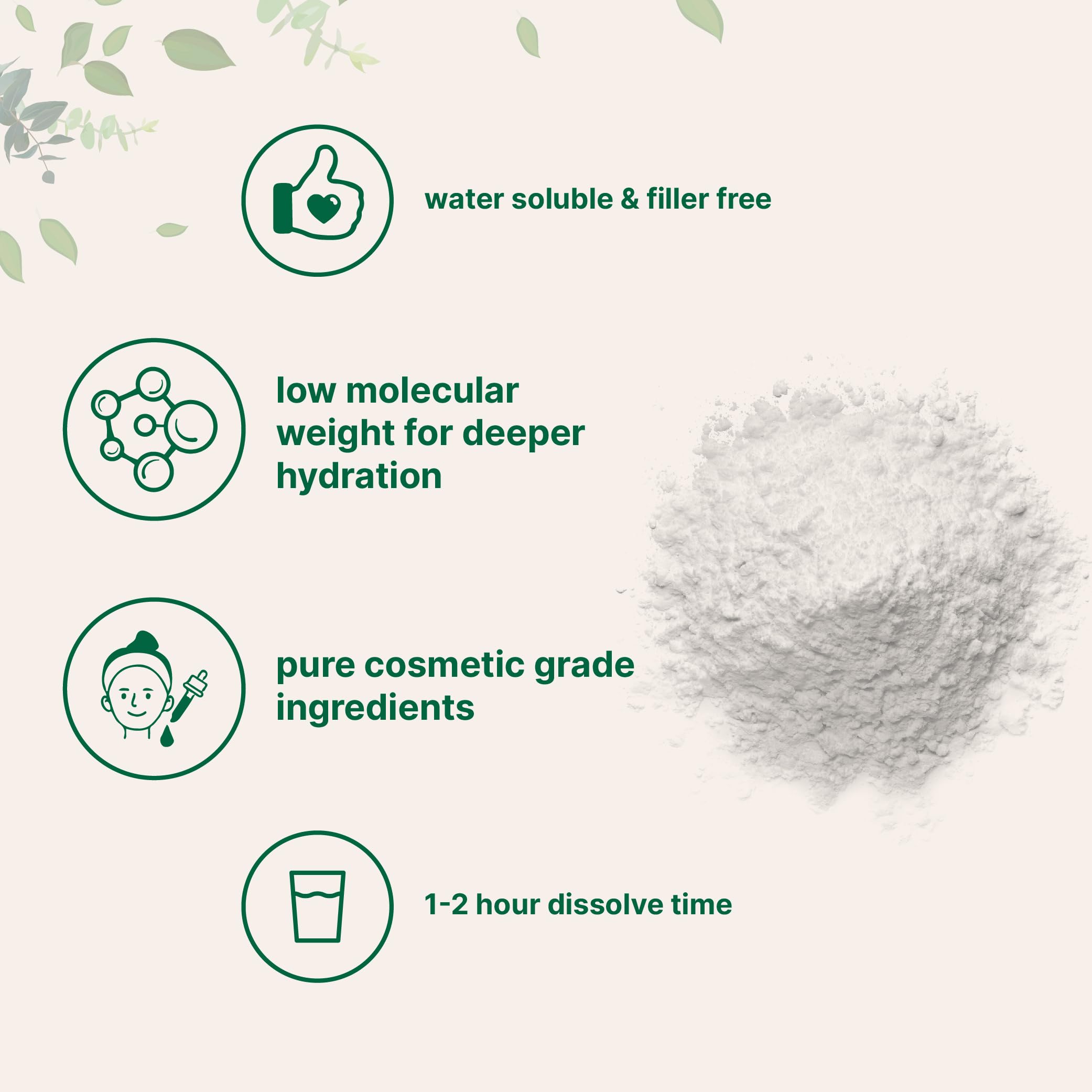 Foto 5 pulgar | Sérum En Polvo Con Microingredientes  Ácido Hialurónico  100 G - Venta Internacional.