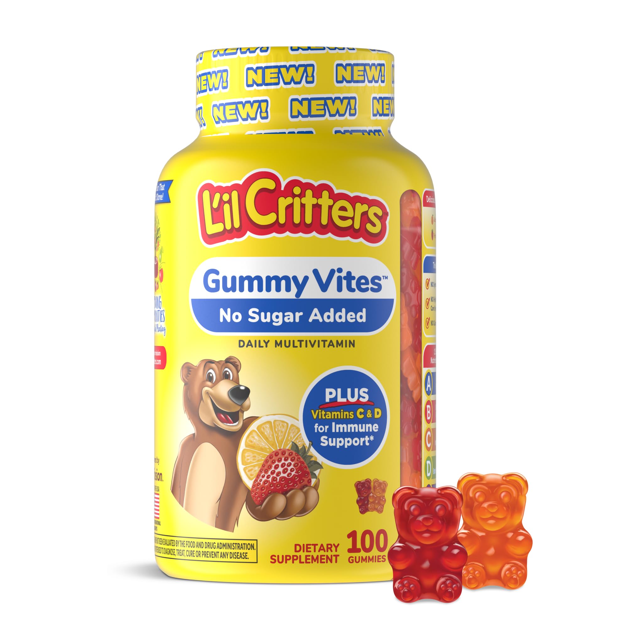Foto 2 pulgar | Gummy Multivitamin Lil Critters Gummy Vites 2+ Years 100 Unidades - Venta Internacional.