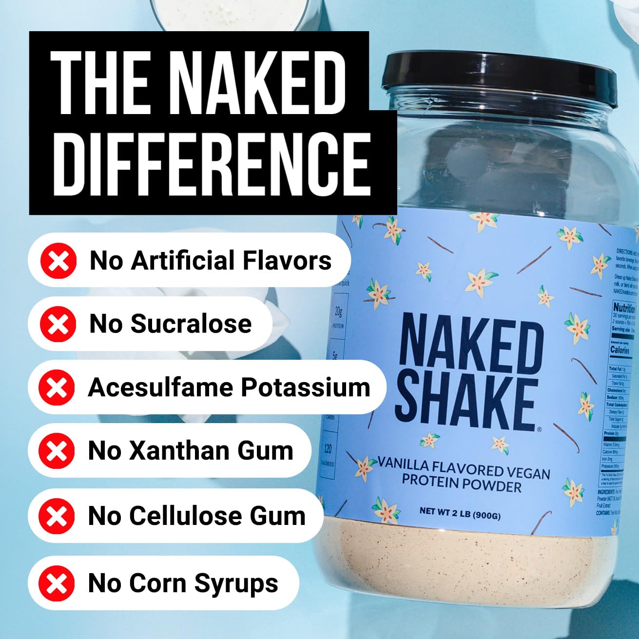 Foto 3 pulgar | Batido De Proteínas Naked Shake De Vainilla A Base De Plantas  30 Porciones - Venta Internacional.
