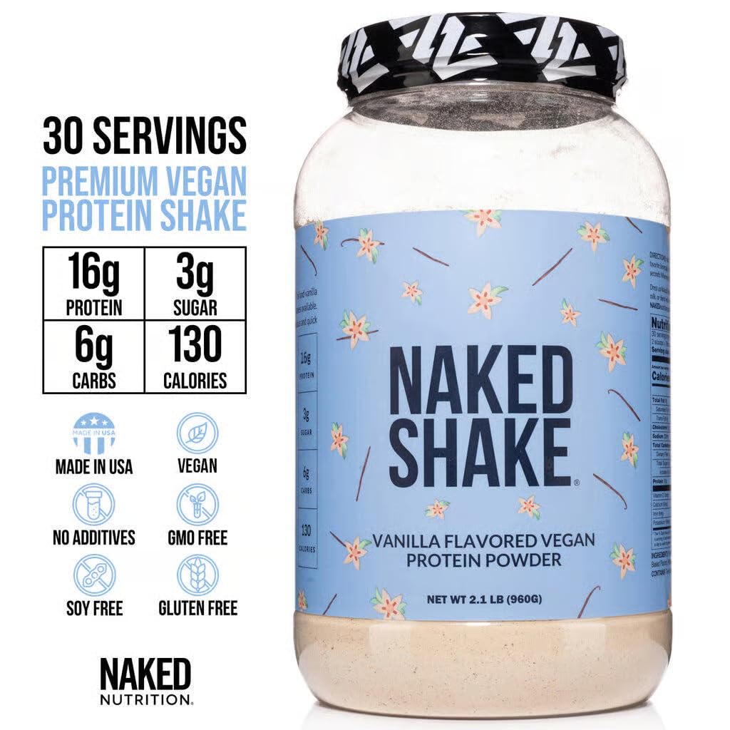 Foto 5 pulgar | Batido De Proteínas Naked Shake De Vainilla A Base De Plantas  30 Porciones - Venta Internacional.