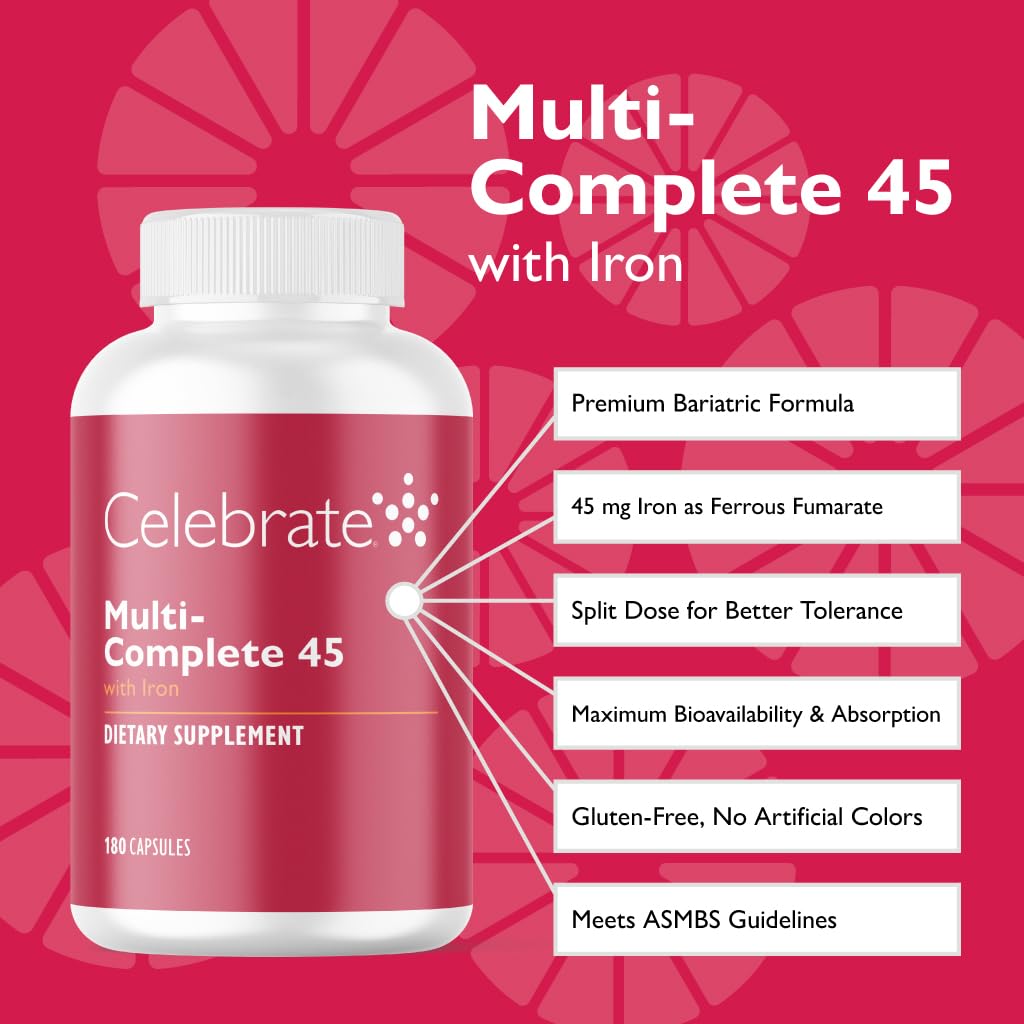 Foto 3 pulgar | Suplemento Celebrate Vitamins Multicomplete  45 Mg De Hierro  180 Cápsulas - Venta Internacional.