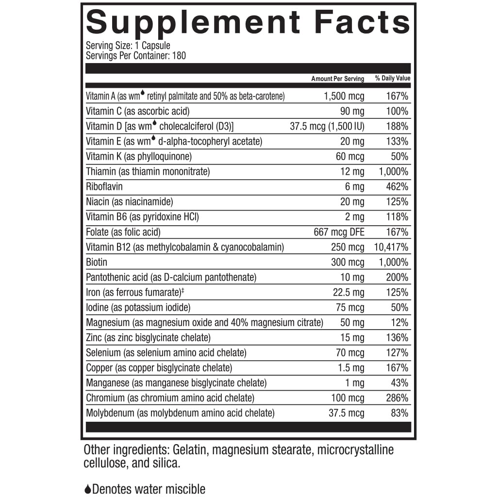 Foto 6 | Suplemento Celebrate Vitamins Multicomplete  45 Mg De Hierro  180 Cápsulas - Venta Internacional.