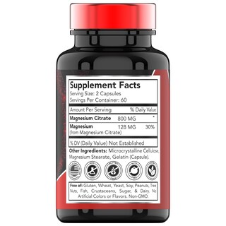 Foto 2 | Suplemento Tnvitamins Citrato De Magnesio 800 Mg 120 Cápsulas - Venta Internacional.