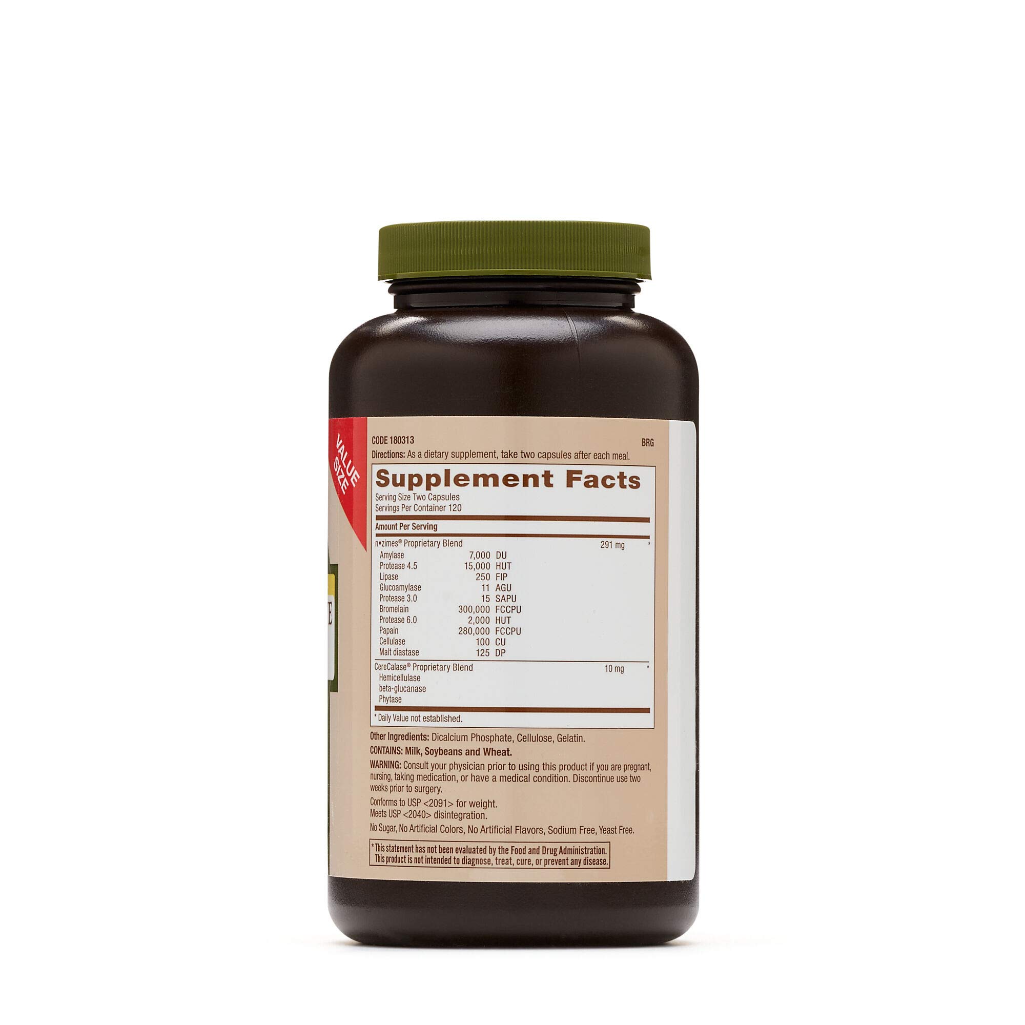 Foto 3 pulgar | Suplemento Gnc Natural Brand Super Digestive Enzymes 240 Cápsulas - Venta Internacional.