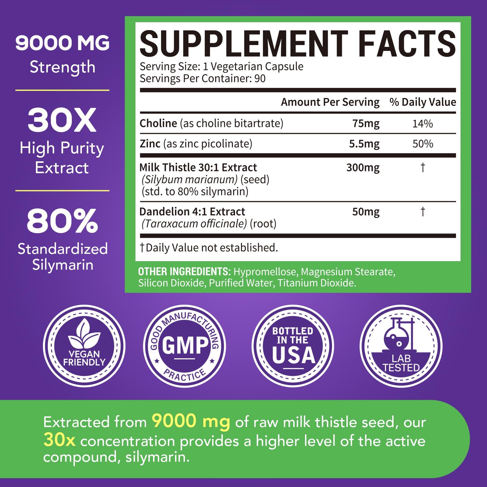 Foto 6 pulgar | Suplemento Surebounty 4 En 1 Del Complejo De Cardo Mariano De 9000 Mg - Venta Internacional.