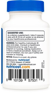 Foto 4 | Suplemento Nutricost De Monofosfato De Uridina 600 Mg 60 Cápsulas - Venta Internacional.