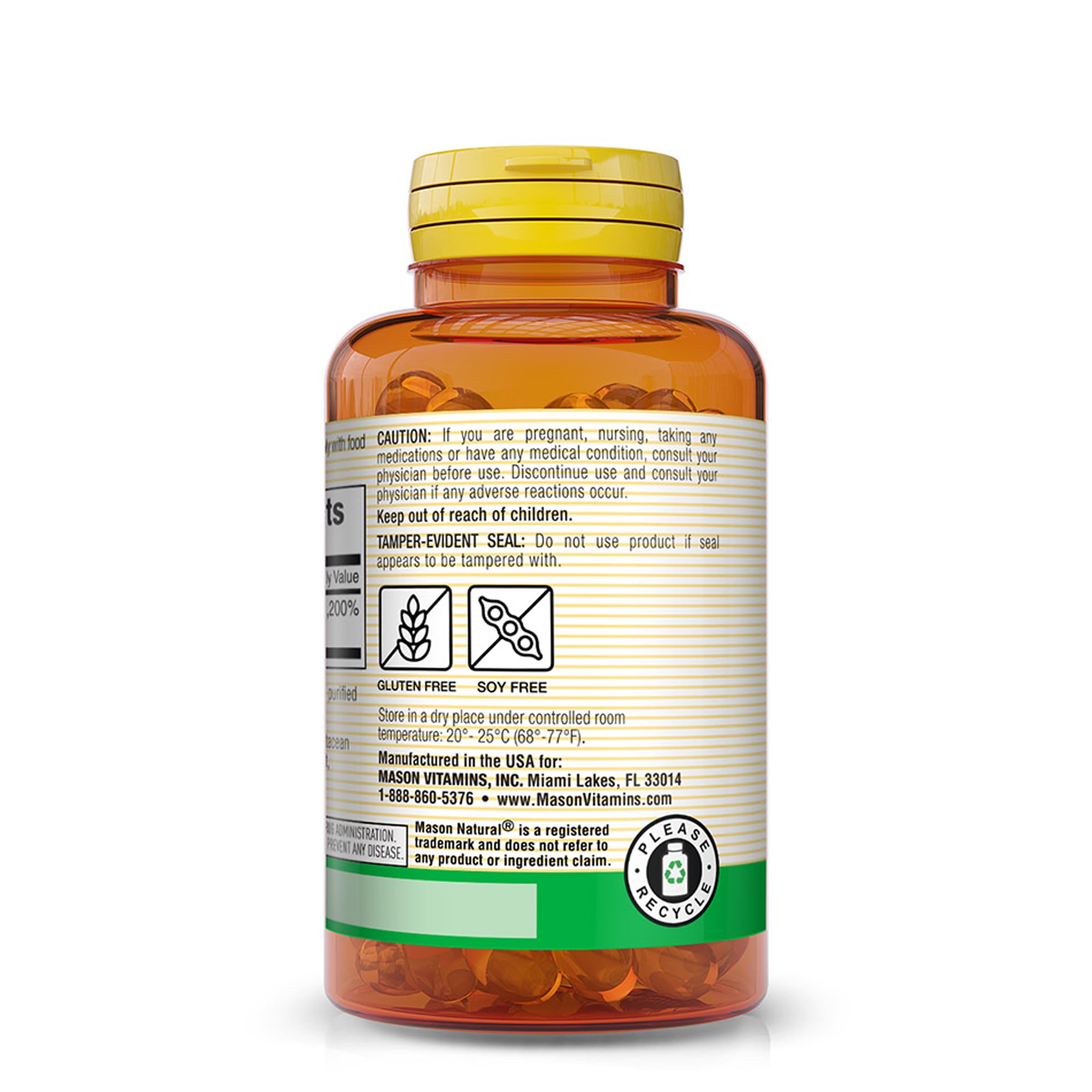 Foto 4 pulgar | Suplemento Alimenticio Mason Natural Vitamina E 100 Cápsulas Blandas - Venta Internacional