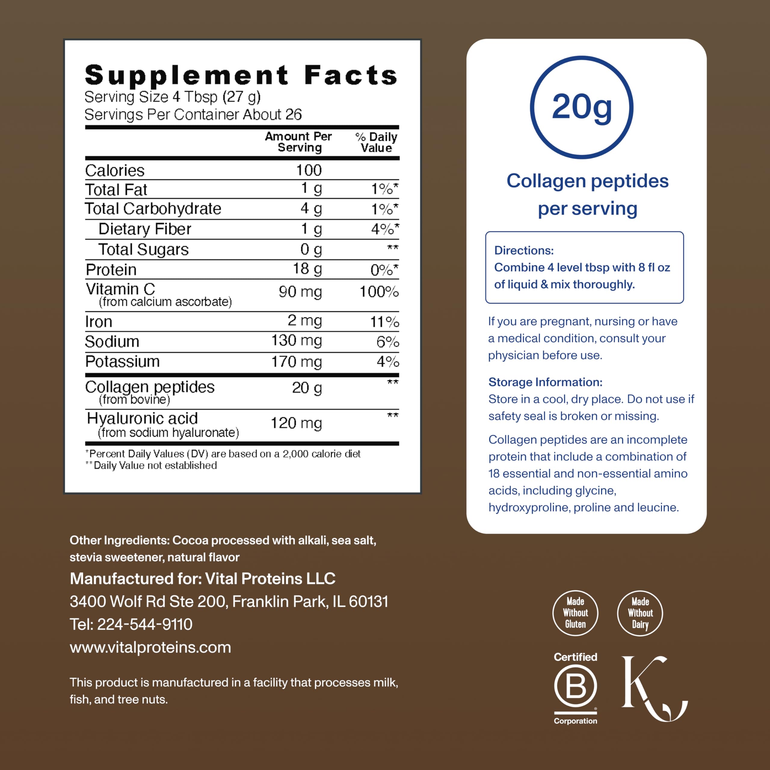 Foto 4 pulgar | Suplemento Vital Proteins Colágeno Peptides Advanced 700 G - Venta Internacional.