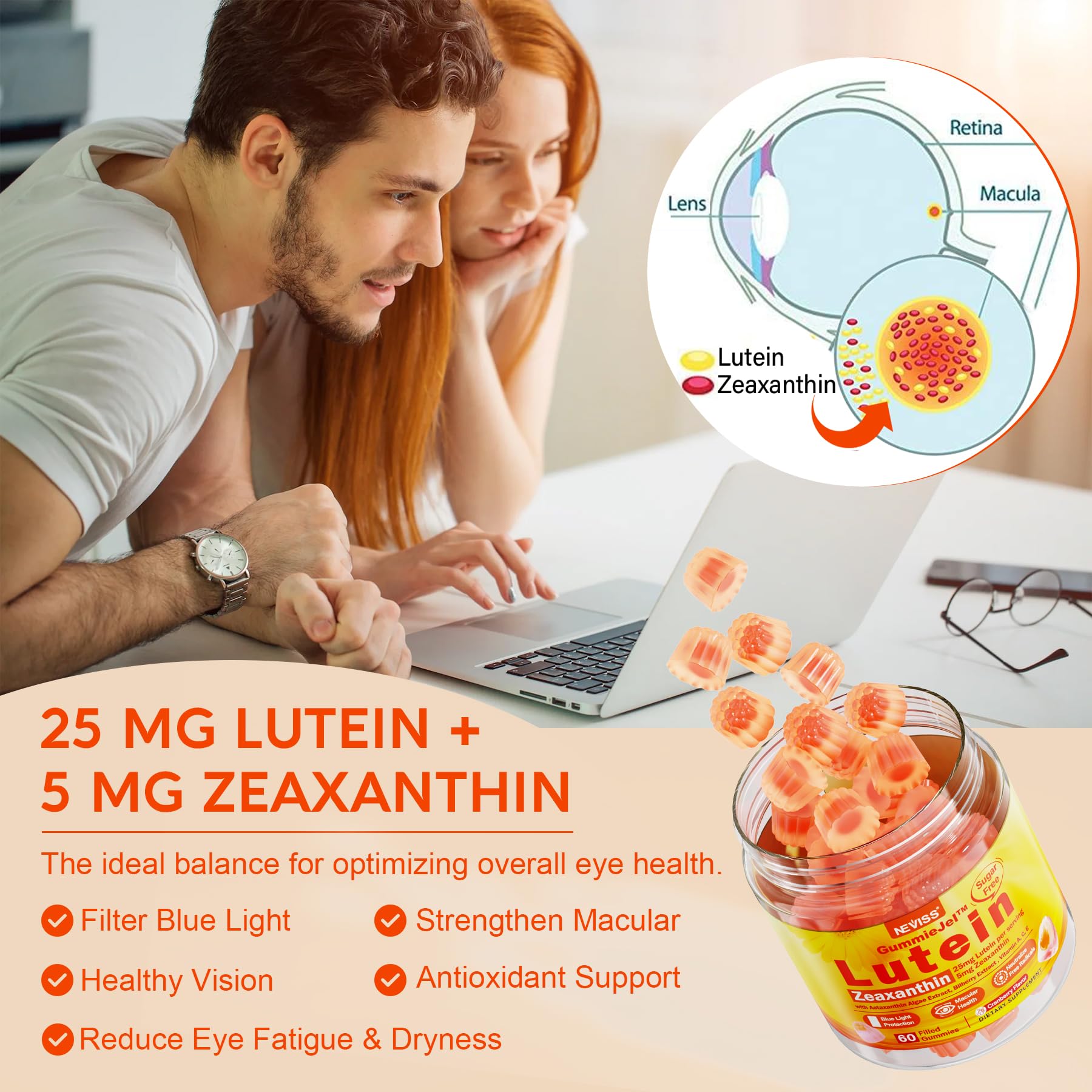 Foto 5 pulgar | Suplementos: Gomitas Neviss  Luteína  Zeaxantina  25 Mg  Más Vitaminas - Venta Internacional.