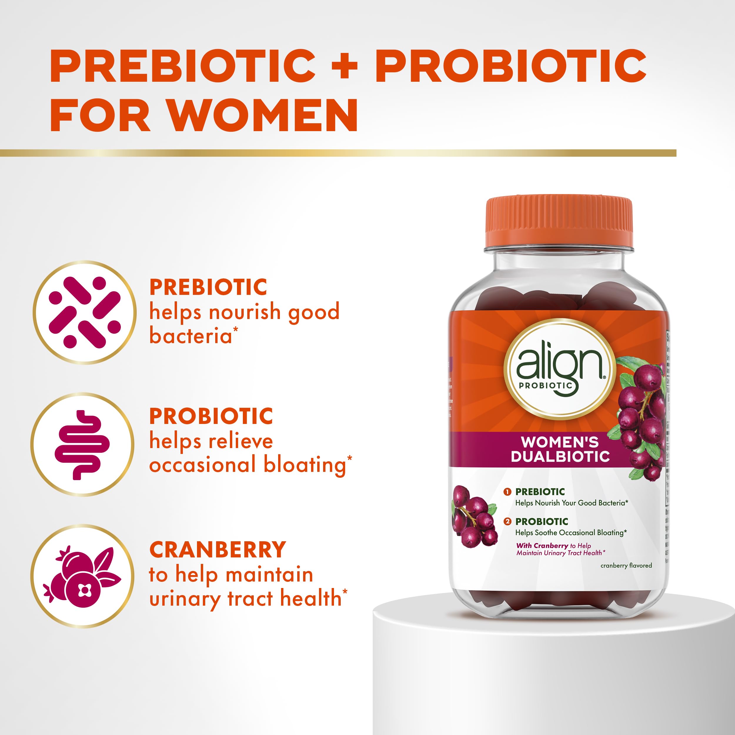 Foto 3 pulgar | Gomitas Dualbiotic Supplement Align Probiotic Para Mujer  90 Unidades - Venta Internacional.