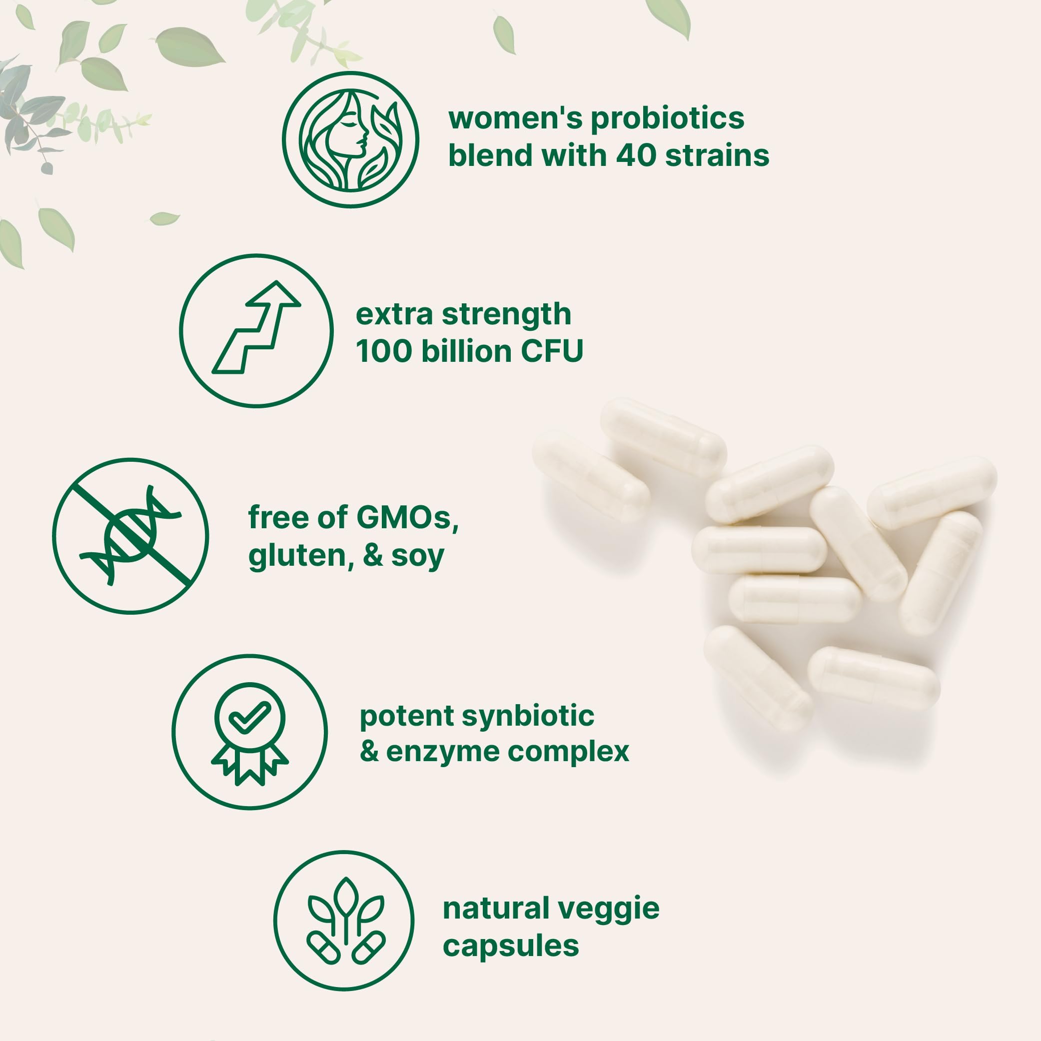 Foto 4 pulgar | Probiotics Micro Ingredients Women 100 B Cfu 120 Cápsulas - Venta Internacional.