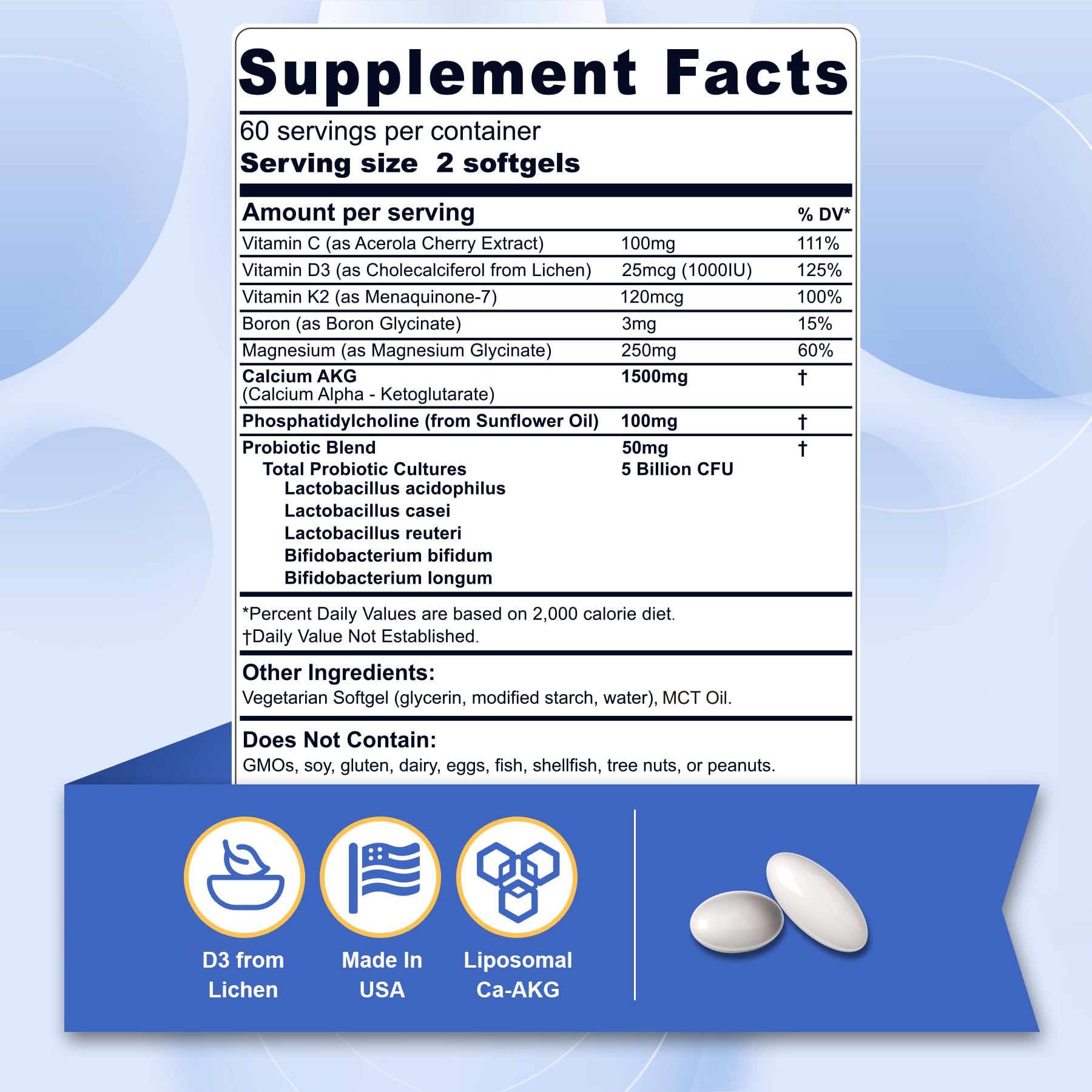 Foto 3 pulgar | Suplemento De Calcio Akg Nextdia 1500 Mg Con Vitamina D3 Y K2 120 Ml - Venta Internacional.