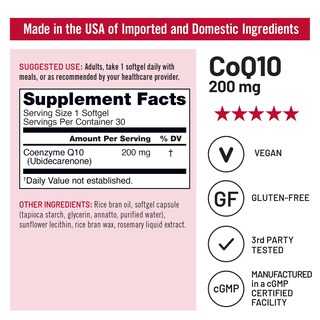 Foto 5 | Suplemento Naturewise Coq10 200 Mg Cápsulas Blandas Para La Salud Del Corazón 30 Unidades - Venta Internacional.