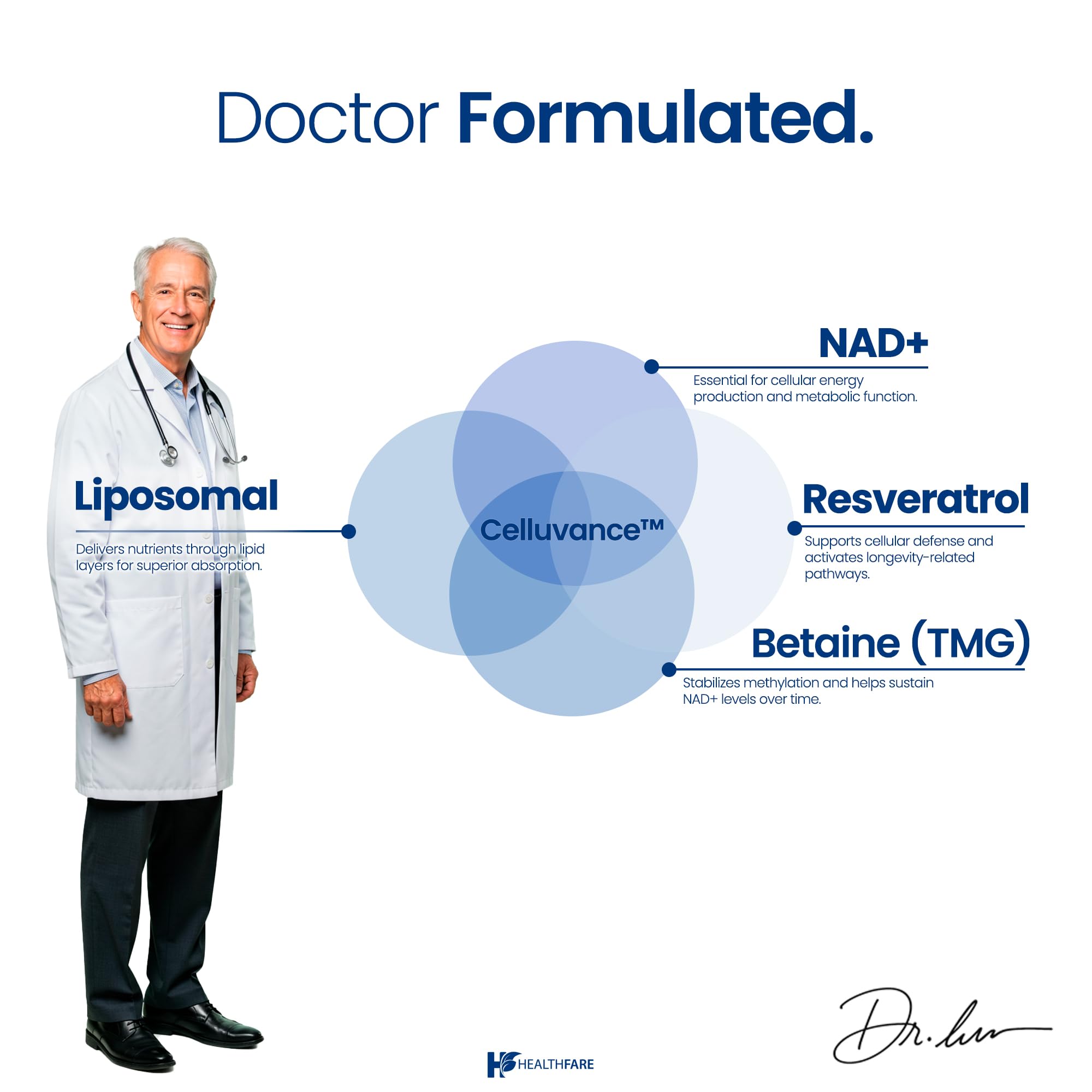 Foto 4 | Suplemento Healthfare Nad+ Liposomal 120 Cápsulas Con Resveratrol - Venta Internacional.