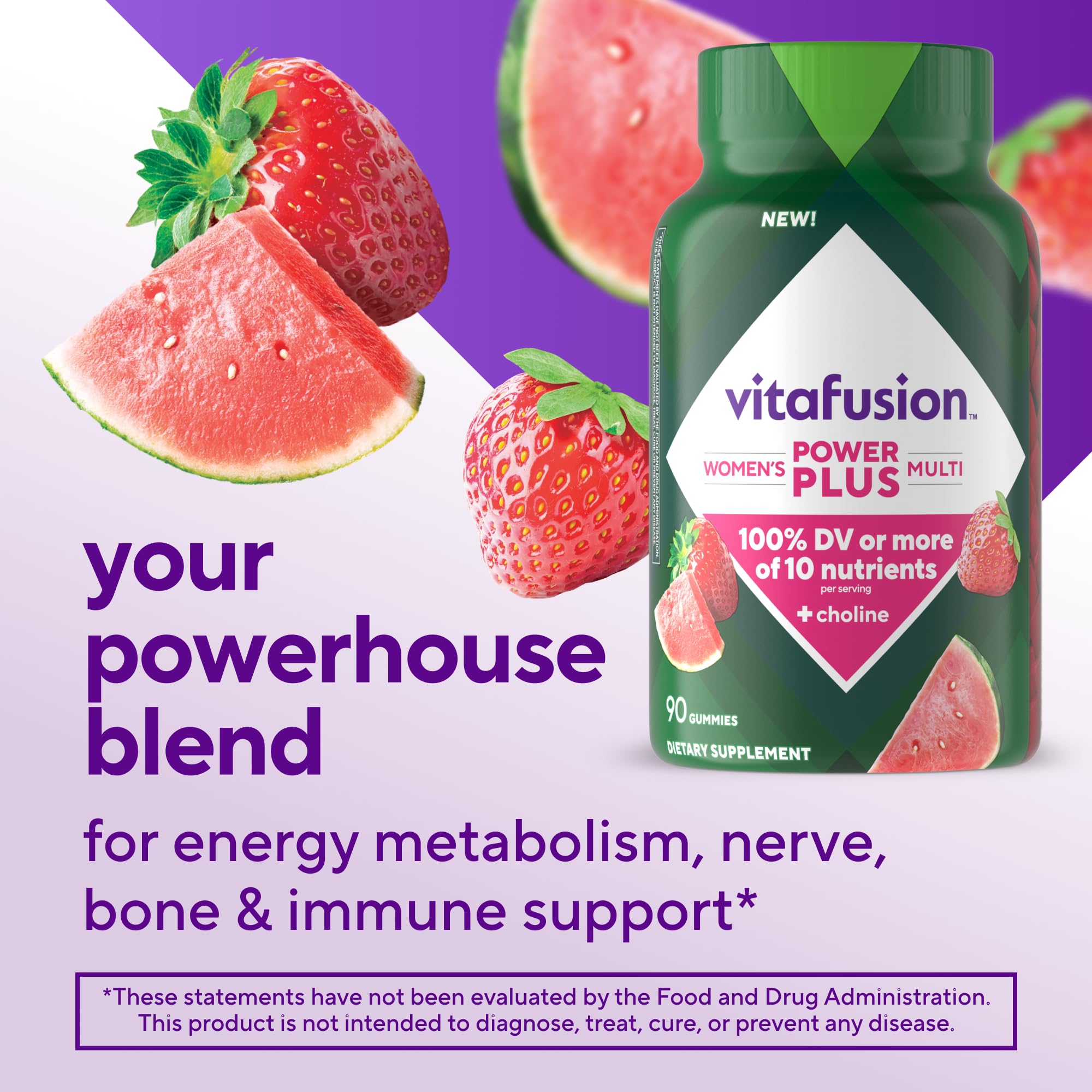 Foto 3 pulgar | Suplemento Vitafusion Power+ Multi 90 Gomitas Para Mujer - Venta Internacional.