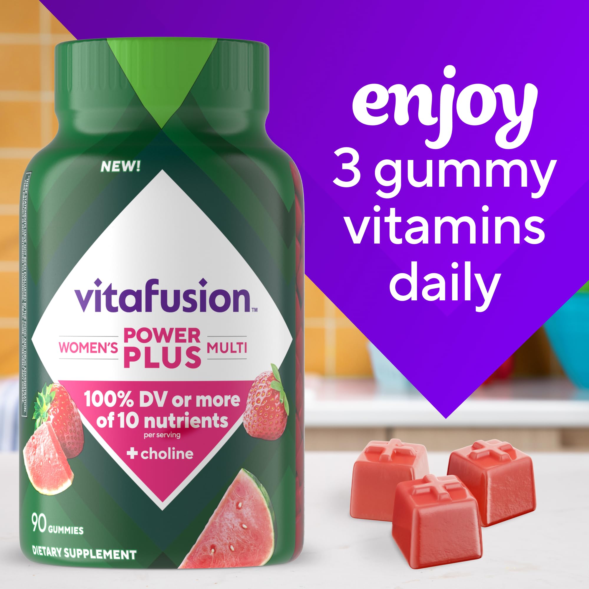 Foto 8 pulgar | Suplemento Vitafusion Power+ Multi 90 Gomitas Para Mujer - Venta Internacional.