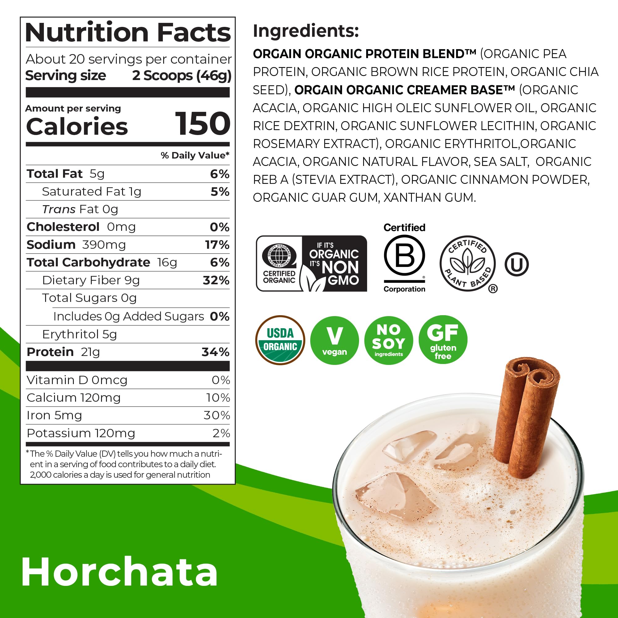 Foto 3 pulgar | Proteína En Polvo Orgain Orgain Organic Vegana 924g - Venta Internacional.