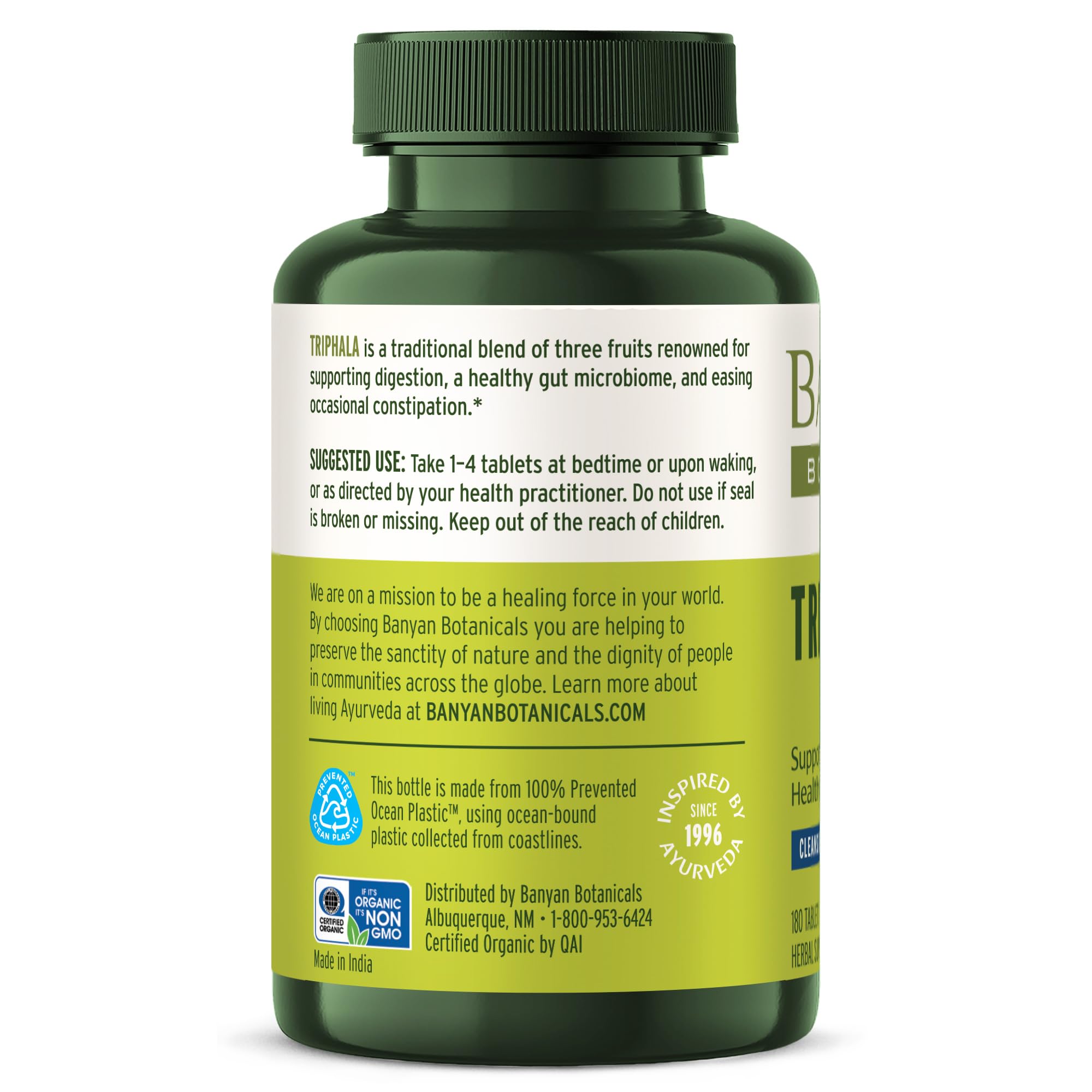 Foto 2 | Triphala Tablets Banyan Botanicals Organic 180 Comprimidos - Venta Internacional.