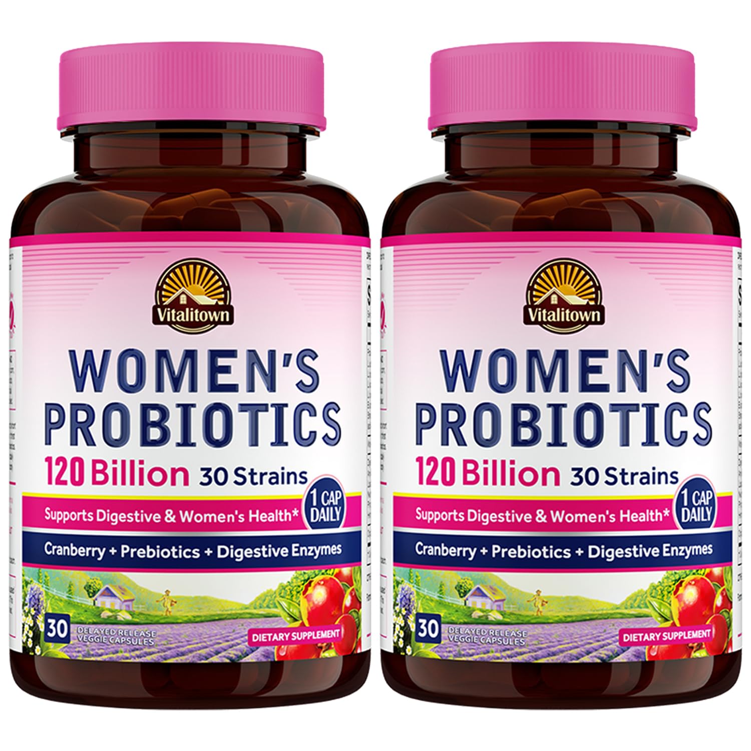 Foto 2 pulgar | Probióticos Vitalitown 120 Mil Millones De Ufc Para Mujeres  30 Cepas  60 Cápsulas - Venta Internacional.