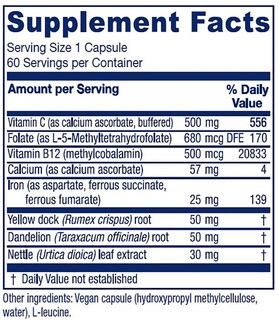 Foto 2 | Suplemento De Hierro Vitanica Iron Extra 500 Mg 60 Cápsulas - Venta Internacional.