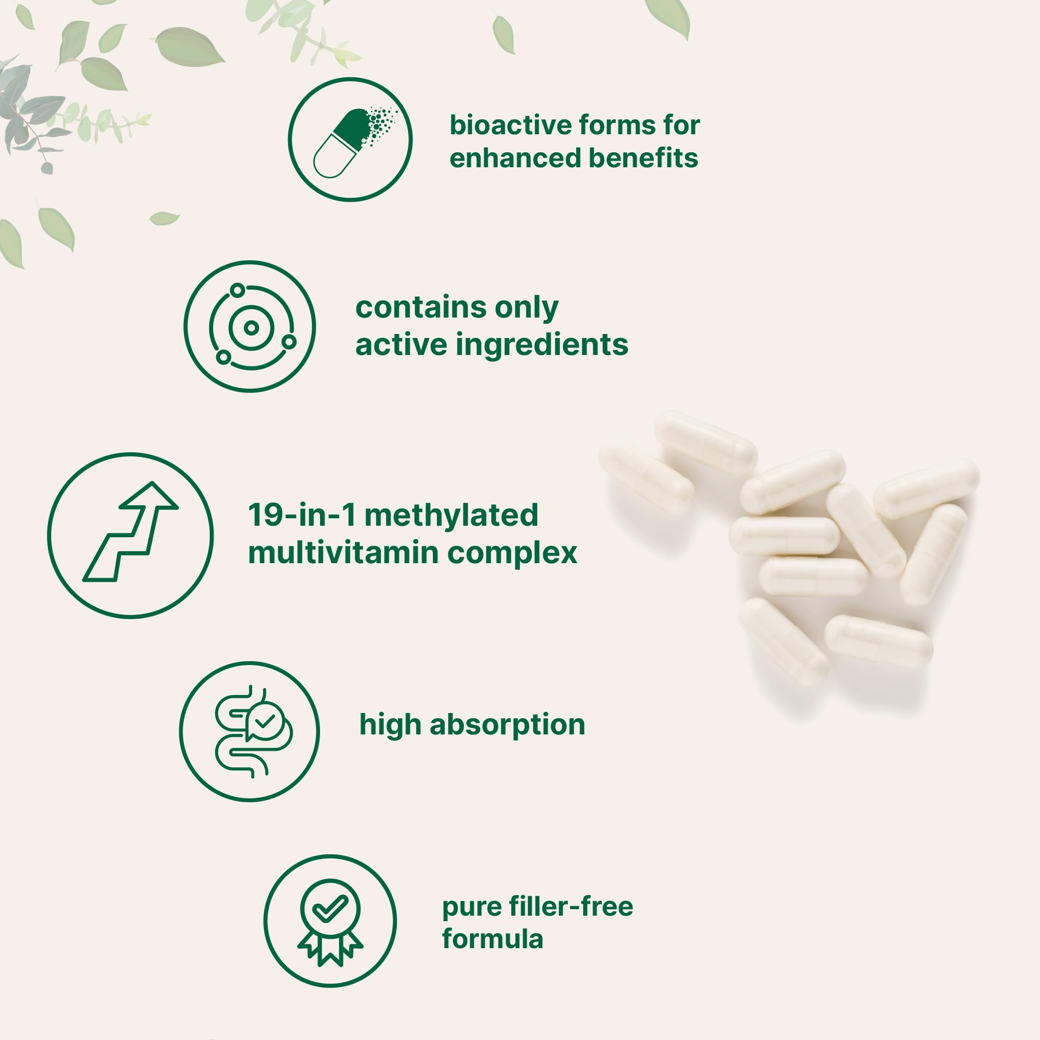 Foto 4 pulgar | Suplemento  Microingredientes  Multivitamínico Metilado Puro - Venta Internacional.