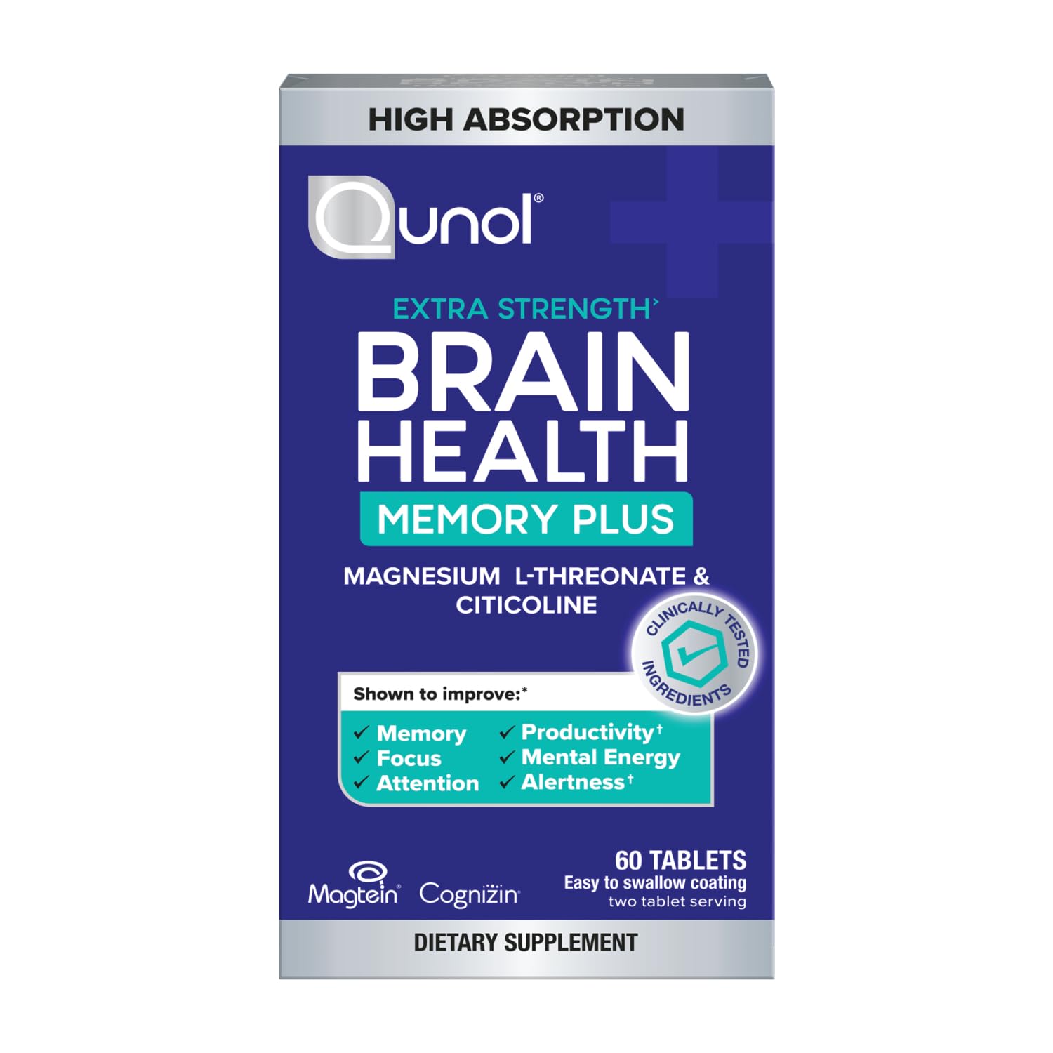 Foto 1 | Suplemento Qunol Brain Health Memory Plus 60 Comprimidos - Venta Internacional.