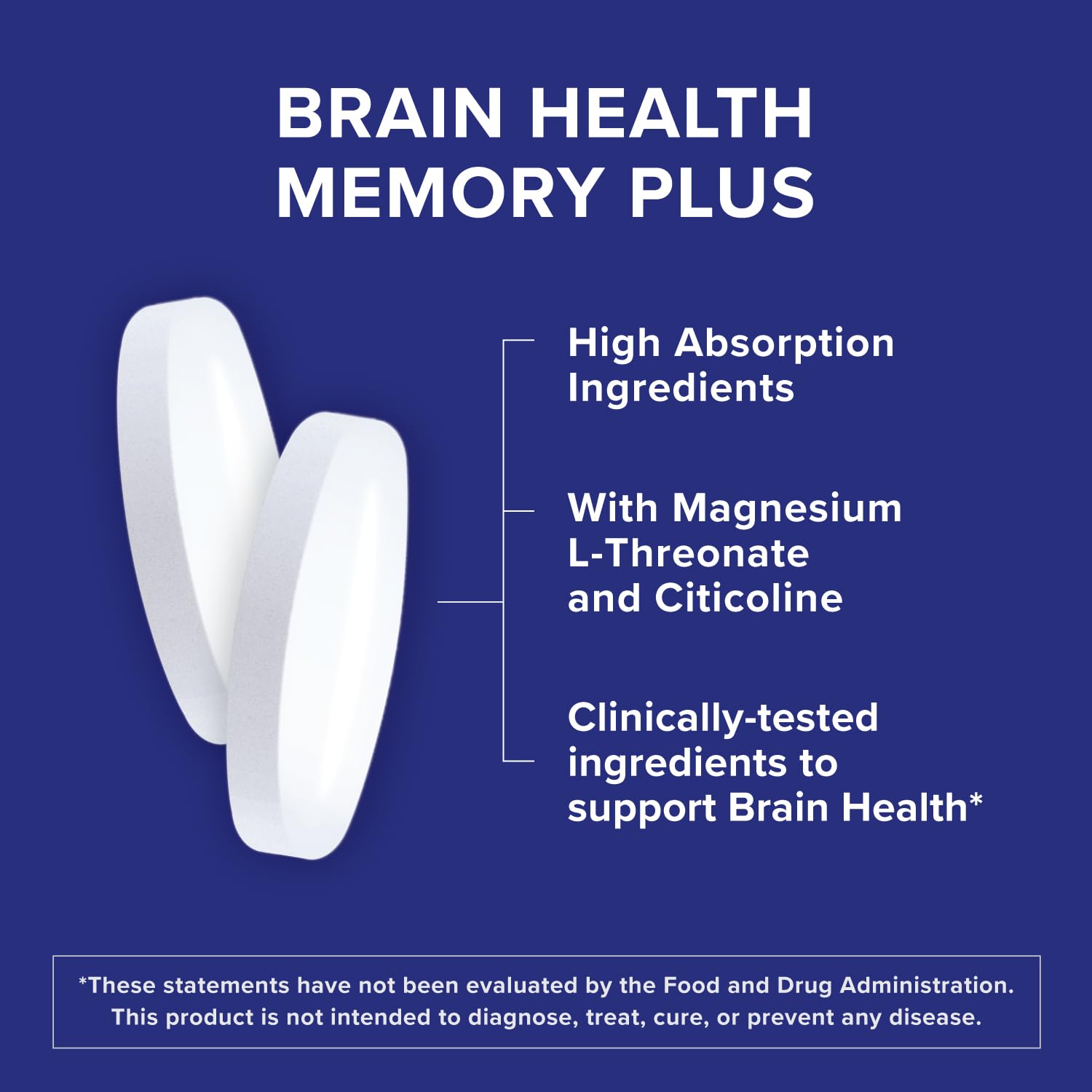 Foto 3 | Suplemento Qunol Brain Health Memory Plus 60 Comprimidos - Venta Internacional.