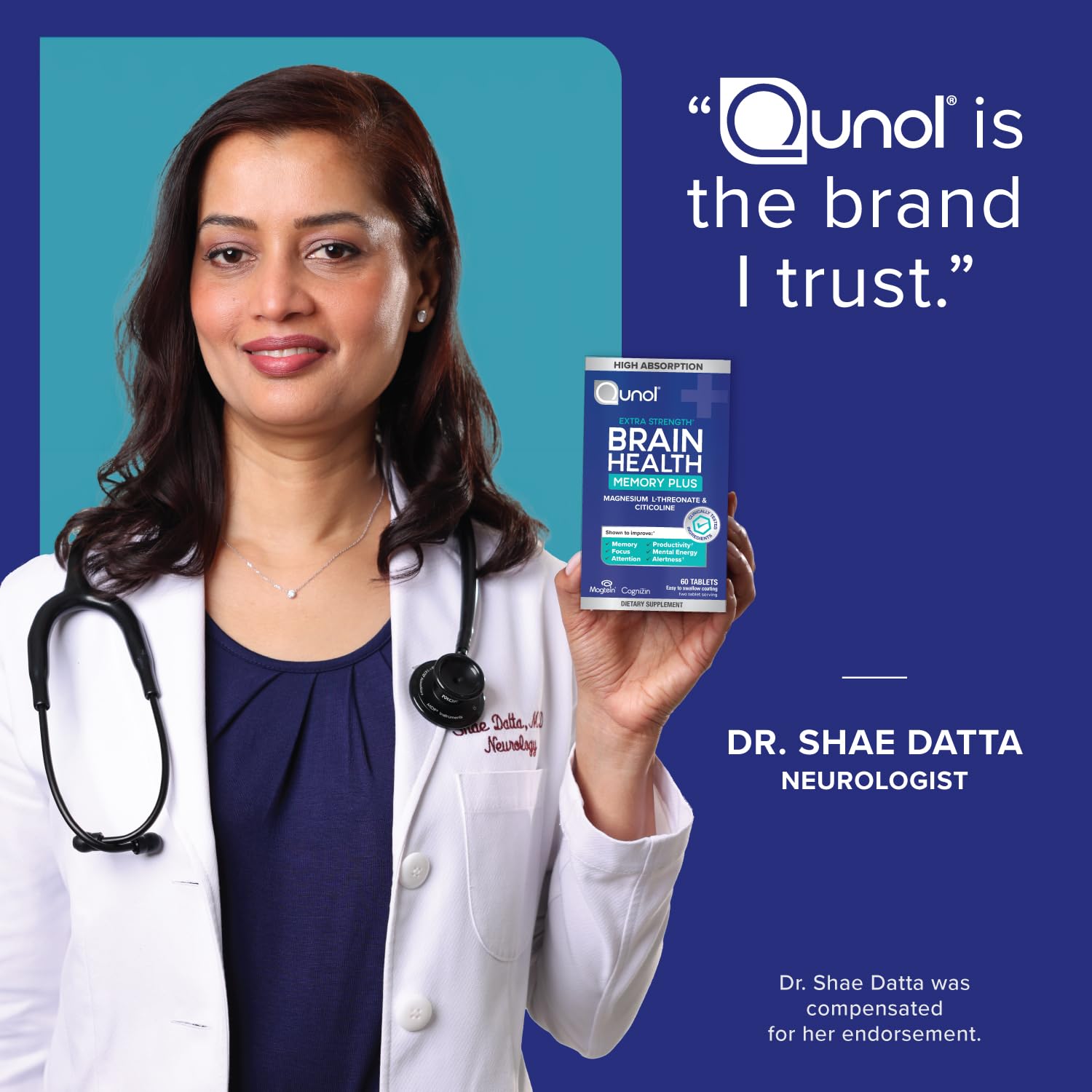 Foto 6 | Suplemento Qunol Brain Health Memory Plus 60 Comprimidos - Venta Internacional.