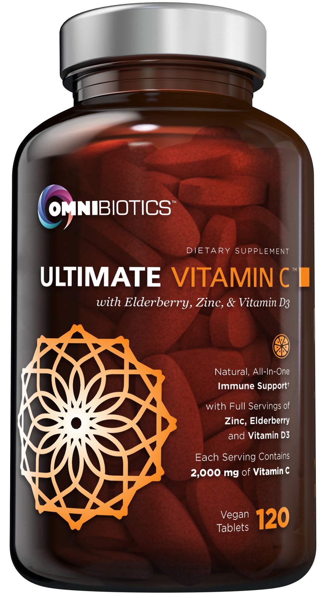 Foto 2 pulgar | Suplemento Omnibiotics Ultimate Vitamina C 2000 Mg Con Zinc 120 Comprimidos - Venta Internacional.