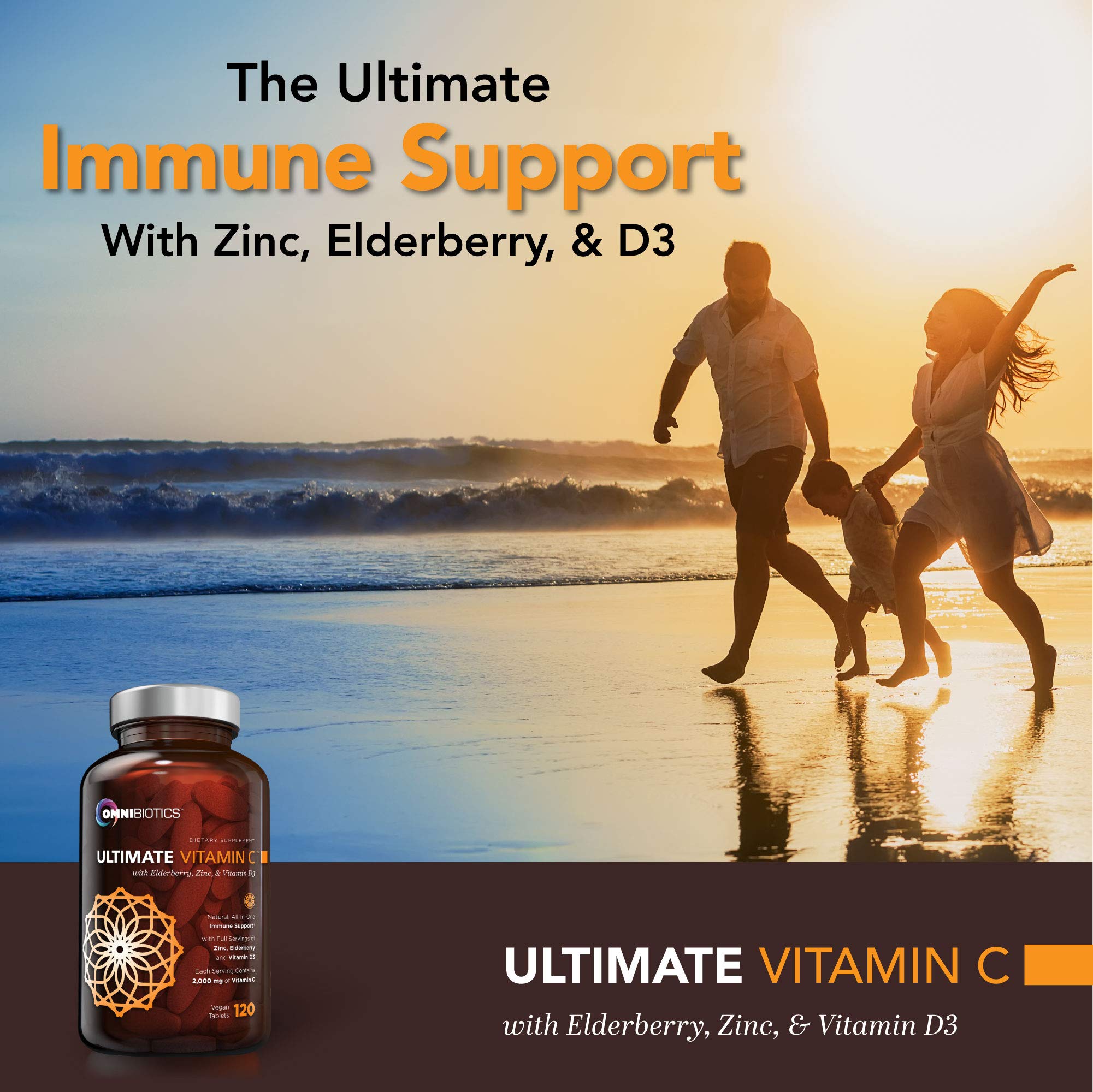 Foto 5 pulgar | Suplemento Omnibiotics Ultimate Vitamina C 2000 Mg Con Zinc 120 Comprimidos - Venta Internacional.