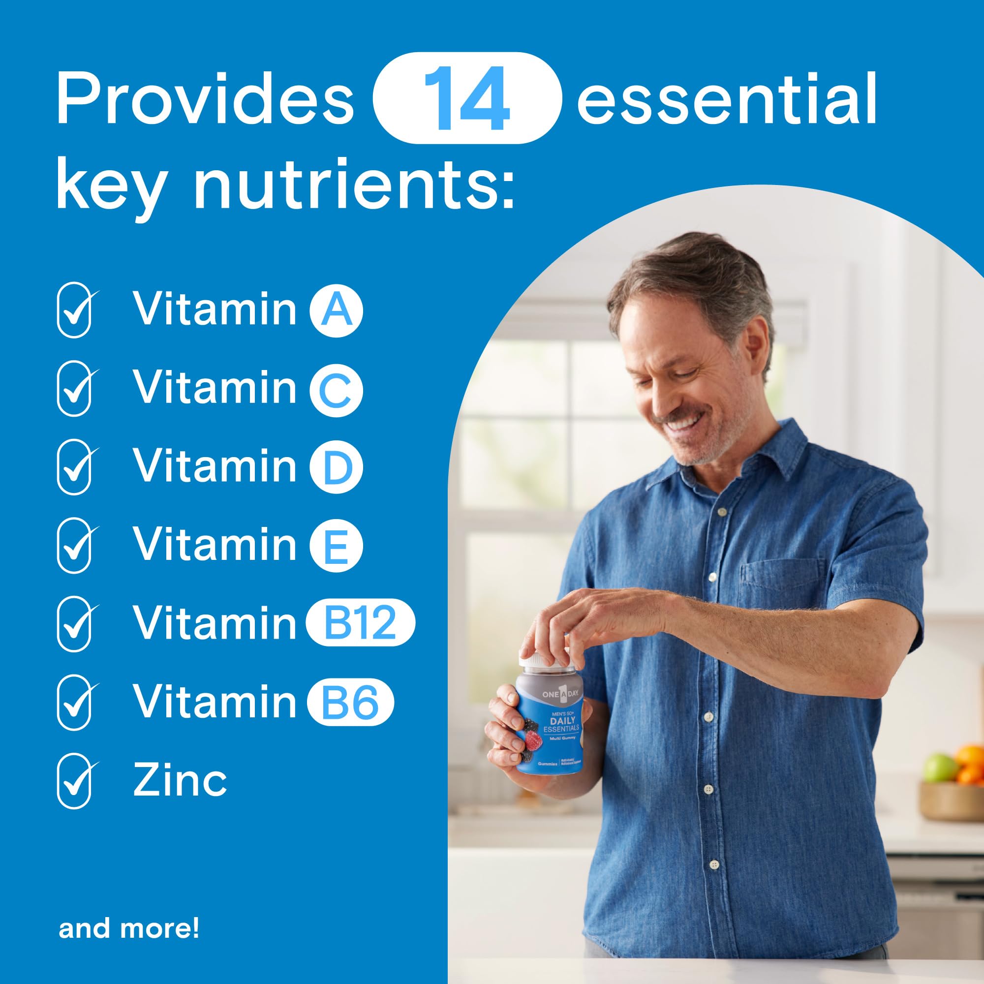 Foto 3 | Gomitas Multivitamínicas One A Day Para Hombres De 50 O Más  120 Gomitas Diarias - Venta Internacional.
