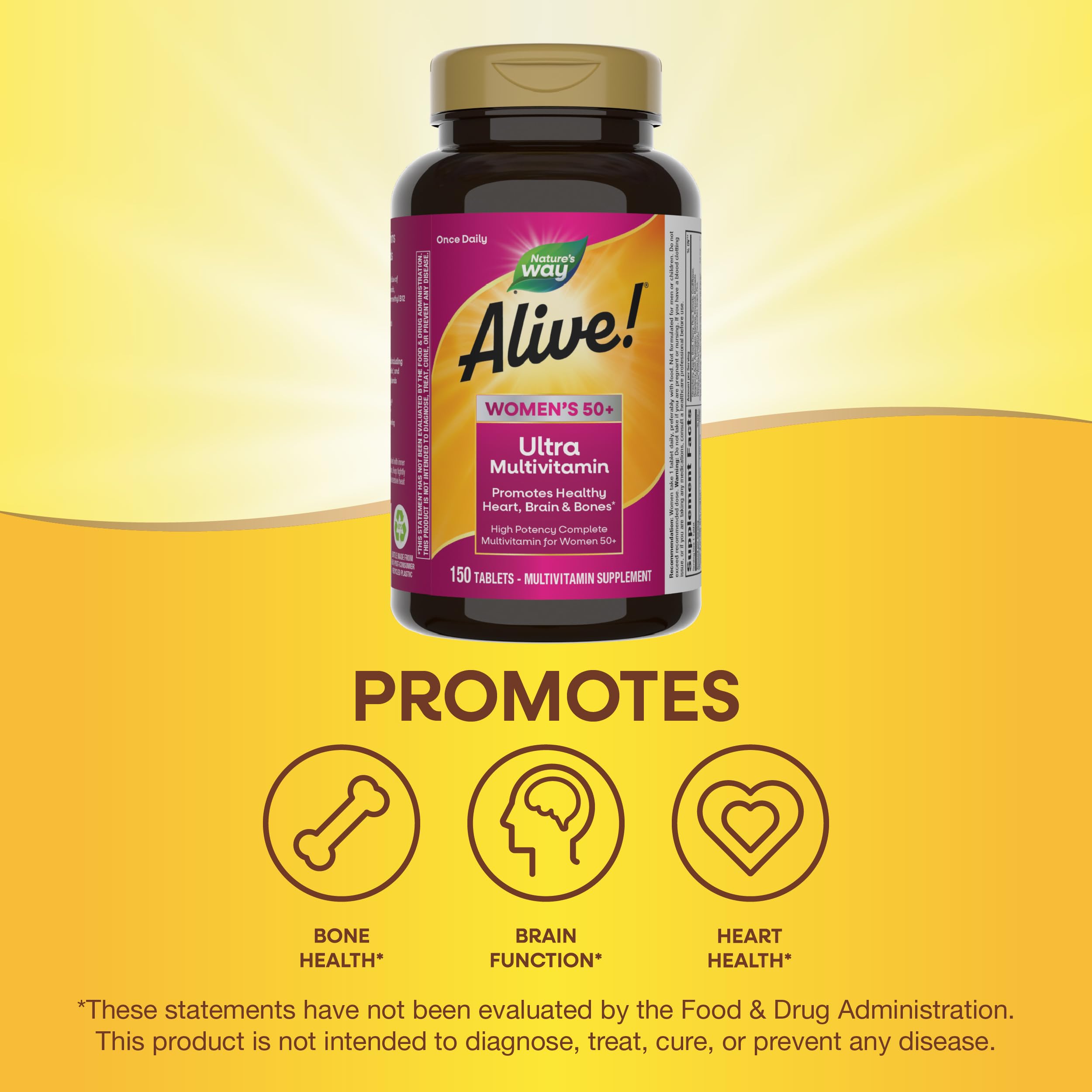 Foto 4 | ¡multivitamínico Nature's Way Alive! Más De 50 Comprimidos Ultra 150 Para Mujeres - Venta Internacional.