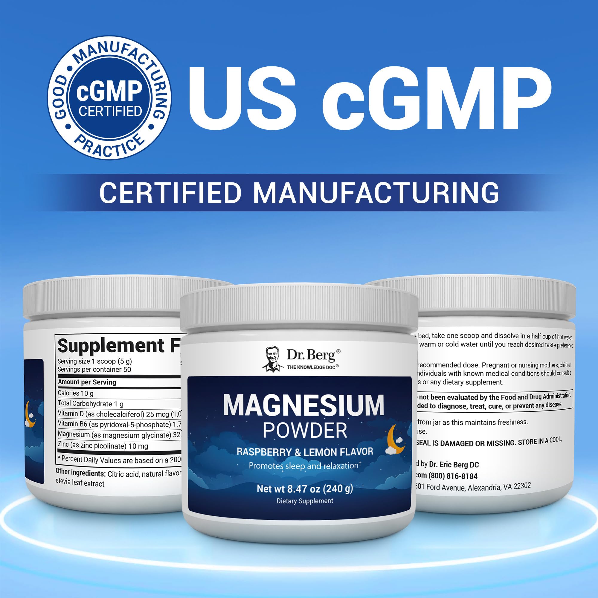 Foto 5 | Glicinato De Magnesio En Polvo Dr. Berg Con Vitamina D3 Y Zinc - Venta Internacional.