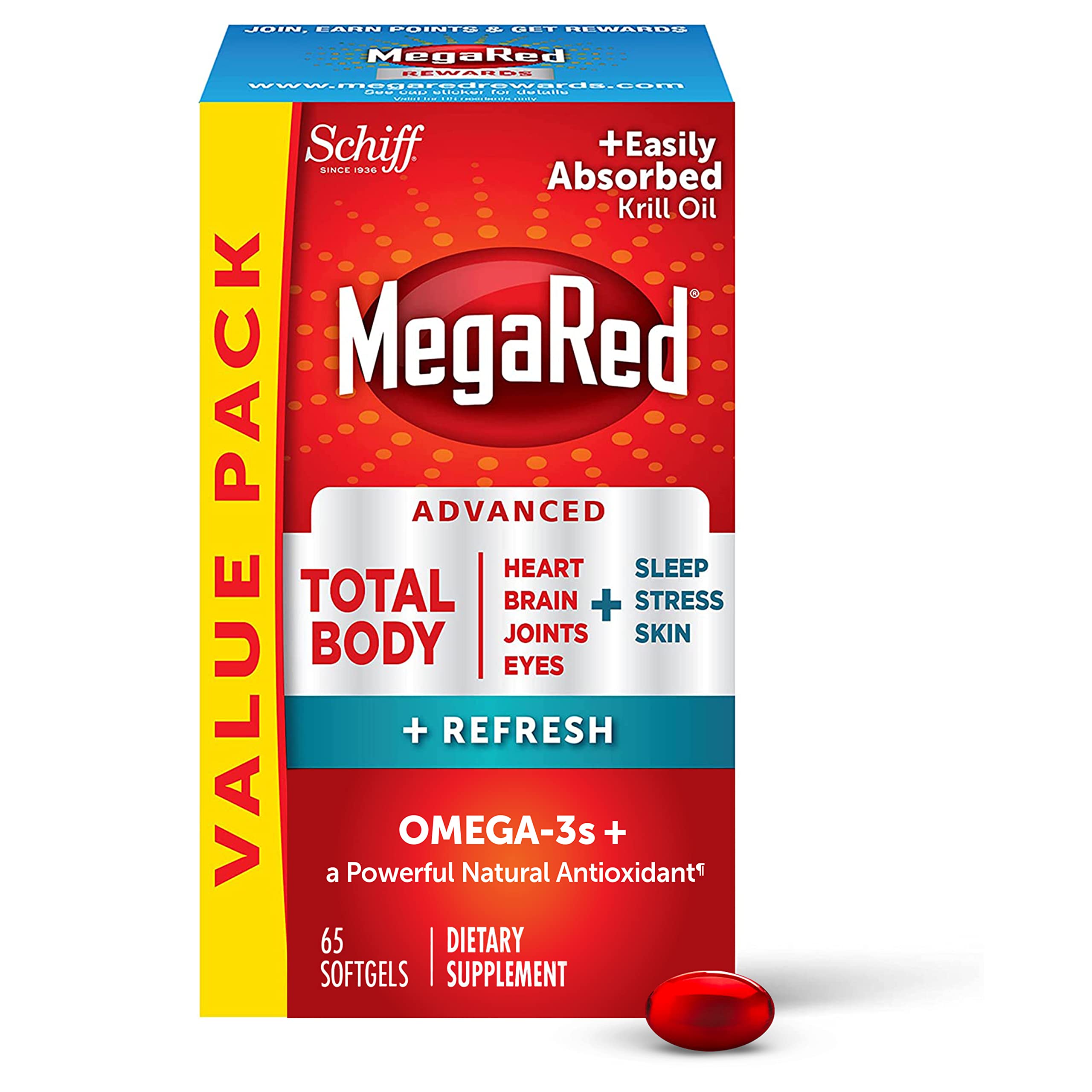 Foto 2 pulgar | Suplemento Megared Omegared Omega-3 Blend Total Body + Refresh 500 Mg - Venta Internacional.