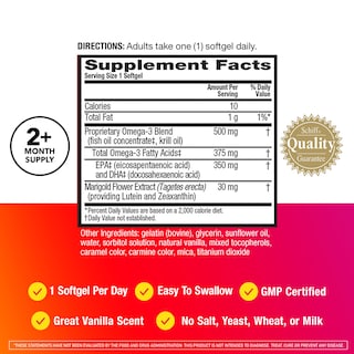 Foto 3 | Suplemento Megared Omegared Omega-3 Blend Total Body + Refresh 500 Mg - Venta Internacional.