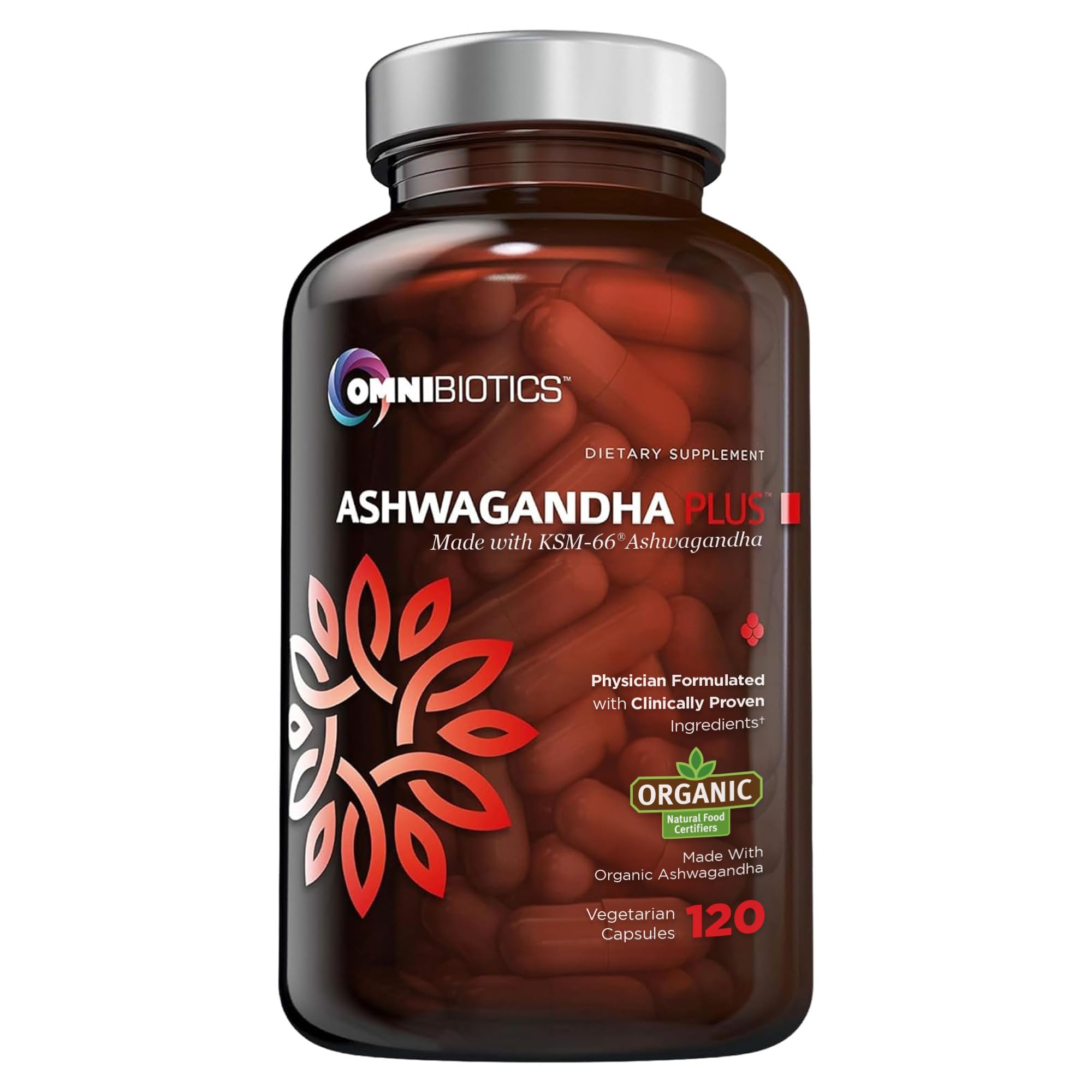 Foto 2 pulgar | Suplemento Omnibiotics De Ashwagandha Orgánica 1300 Mg 120 Cápsulas - Venta Internacional.