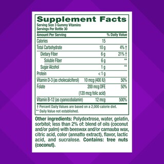 Foto 3 | Suplemento Vitafusion Glp-1: Fibra De Apoyo Y Vitaminas D Y B12 - Venta Internacional.