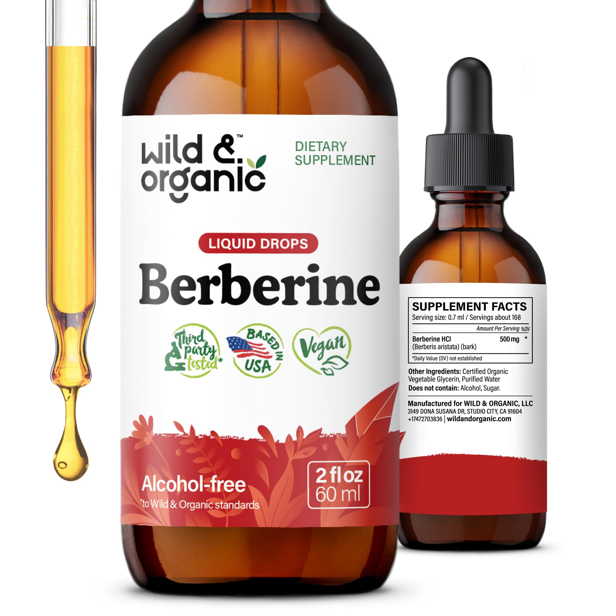 Foto 2 pulgar | Suplemento Líquido De Berberina Silvestre Y Orgánica 15 Ml 500 Mg - Venta Internacional.