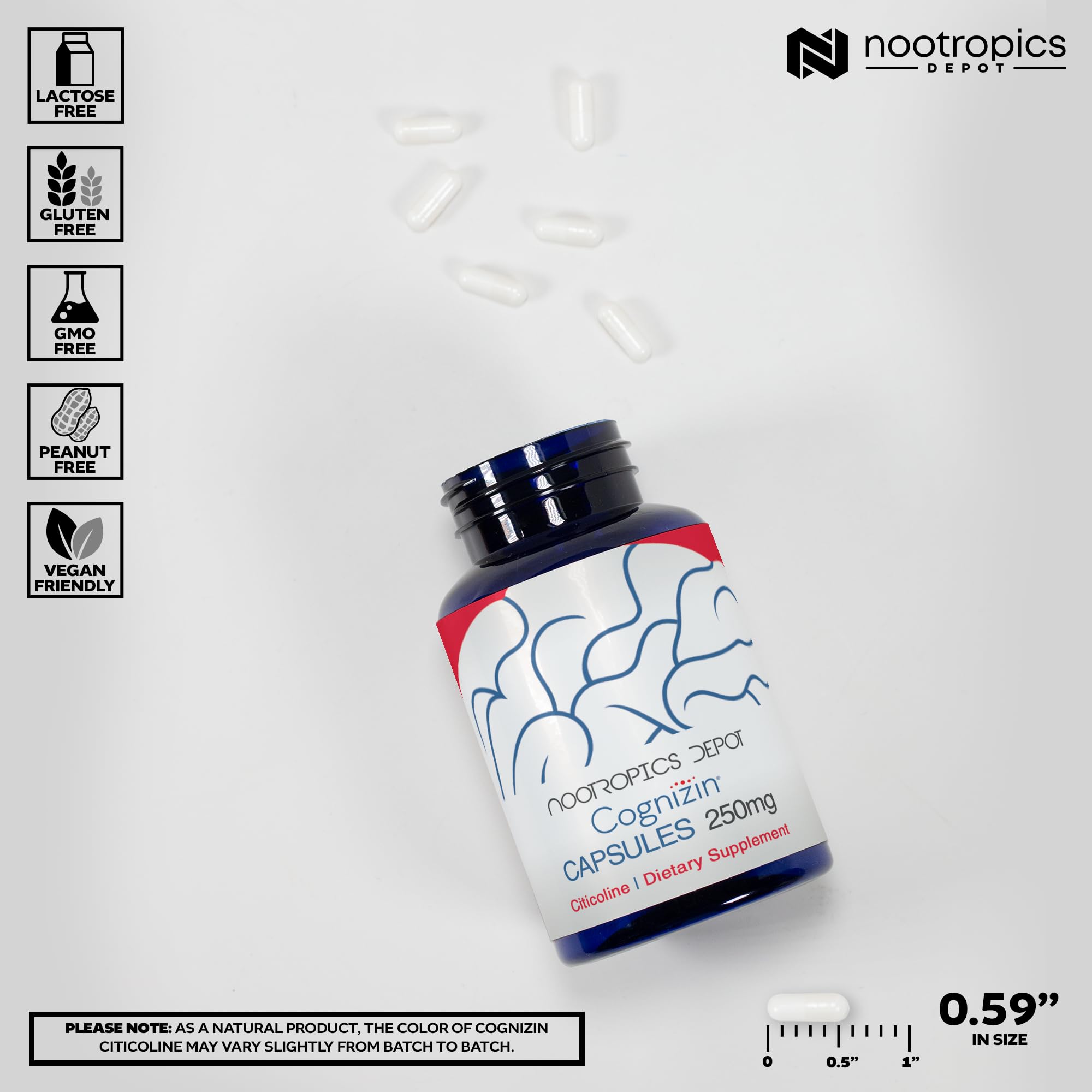 Foto 3 | Suplemento Nootropics Depot Cognizin Citicolina 60 Cápsulas - Venta Internacional.