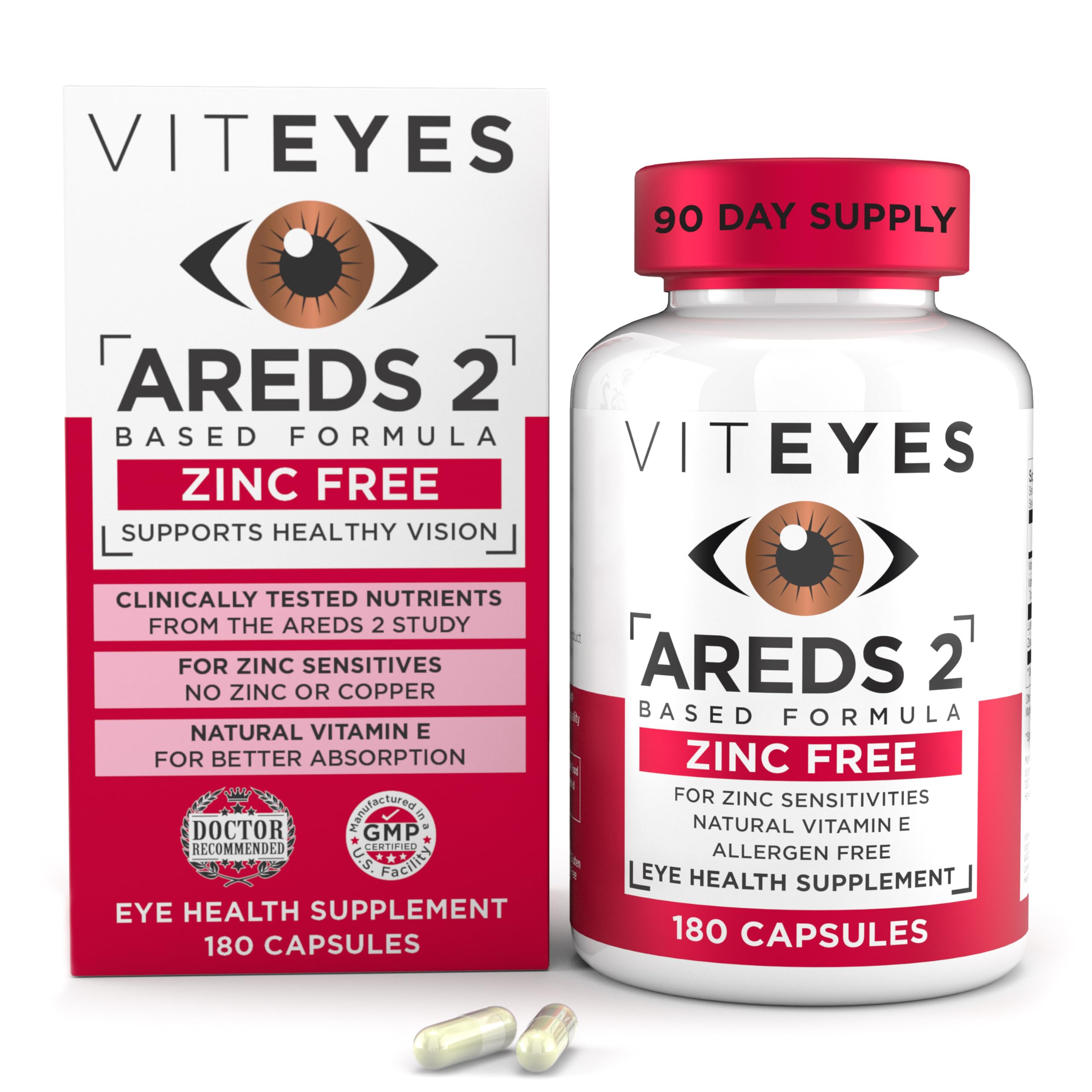 Foto 1 | Suplementos Viteyes Areds 2  Soporte Macular Sin Zinc  180 Unidades - Venta Internacional.