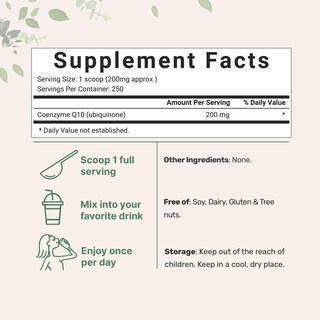 Foto 2 | Suplemento Con Microingredientes Coq10 200 Mg 50 G En Polvo Vegano - Venta Internacional.