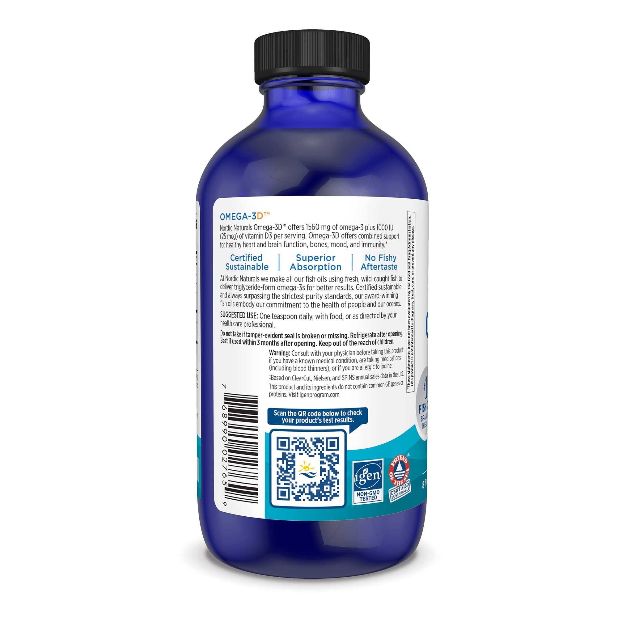 Foto 4 pulgar | Suplemento Nordic Naturals Omega-3d De 8 Onzas  1560 Mg +1000 Ui De Limón - Venta Internacional.