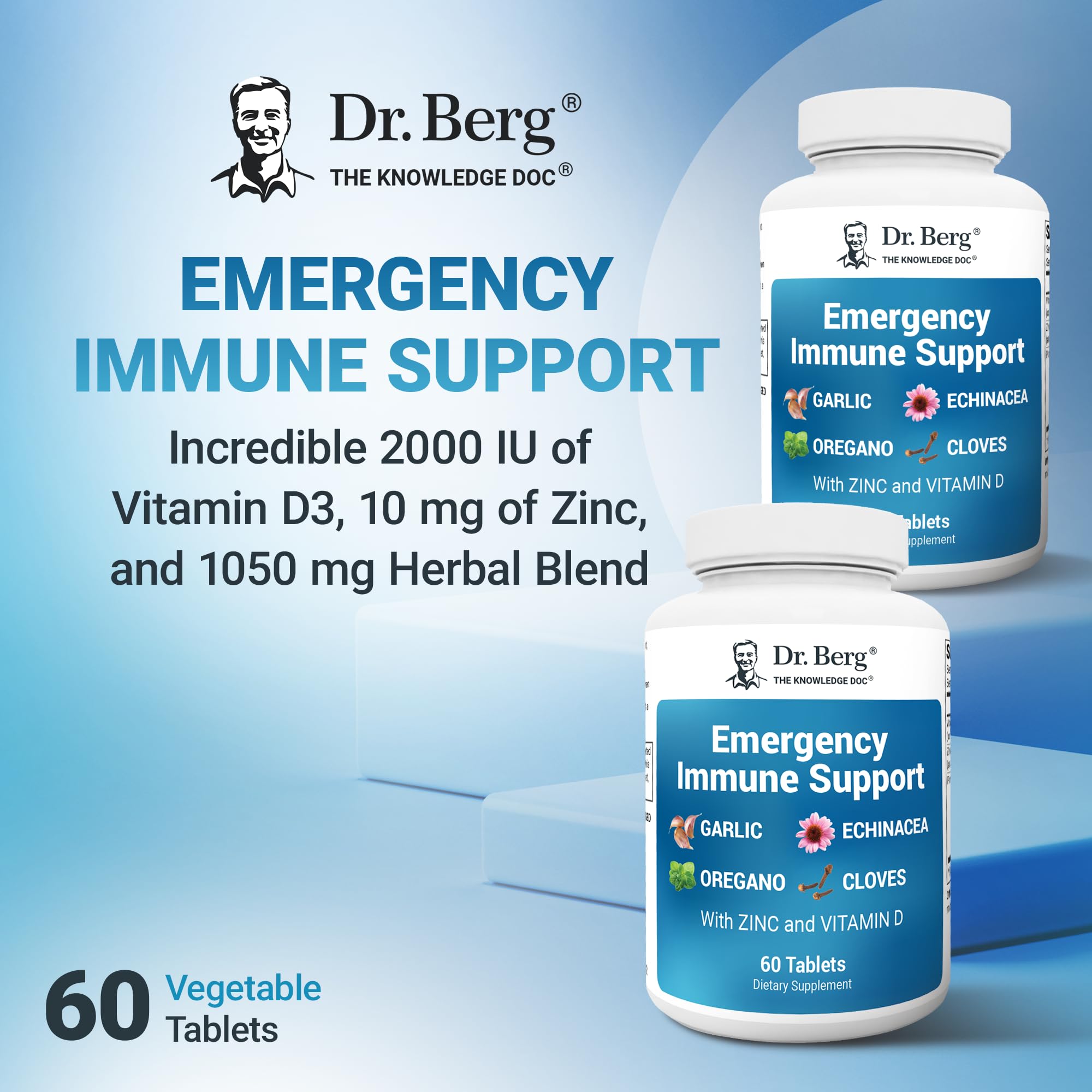Foto 4 | Complemente El Dr. Berg Emergency Immune Support Con 60 Tabletas De Equinácea - Venta Internacional.