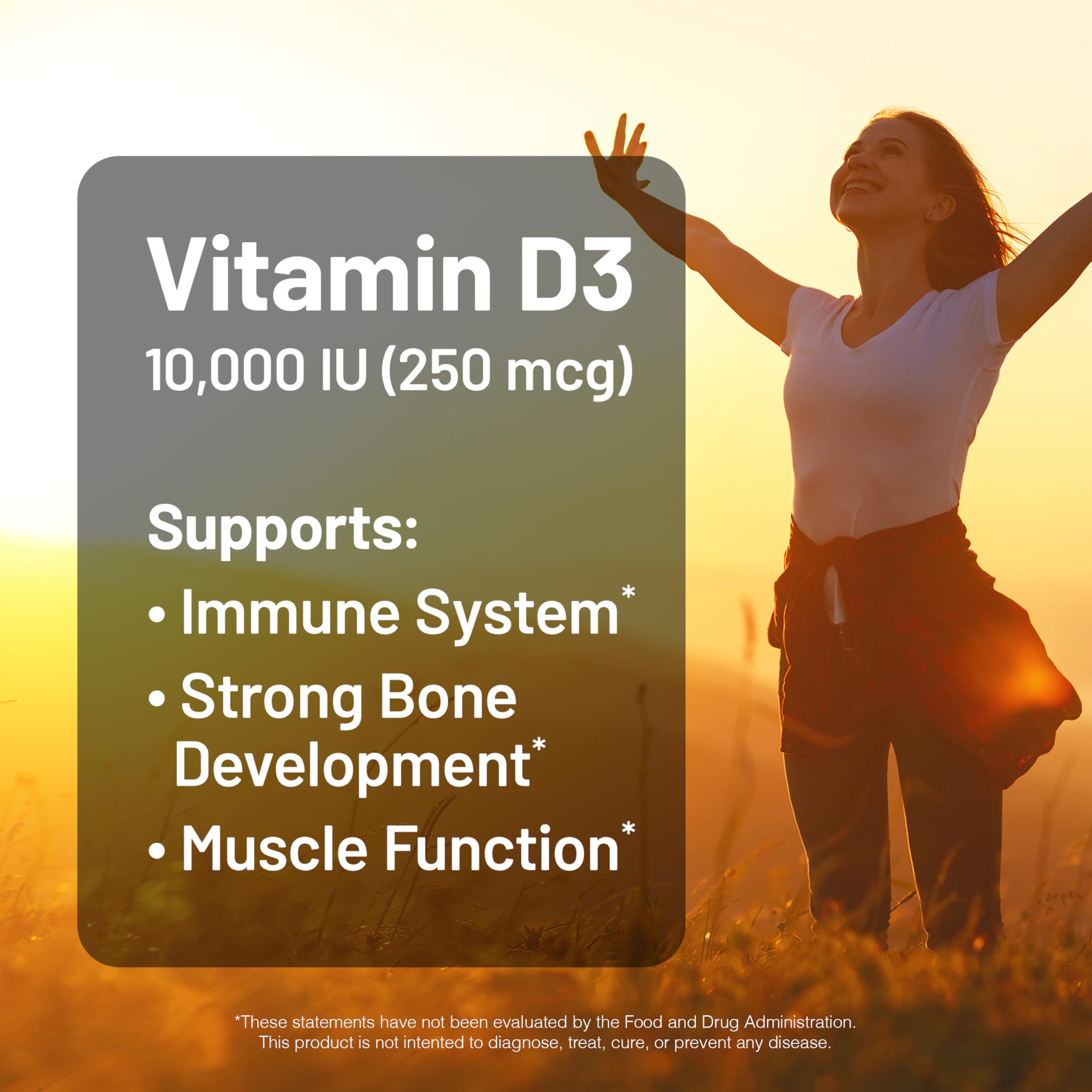 Foto 2 | Suplemento De Vitamina D3 Naturewise  10 000 Ui  30 Cápsulas Blandas - Venta Internacional.