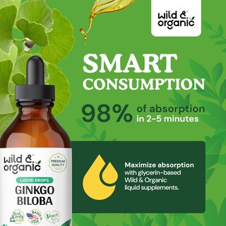 Foto 4 | Suplementos De Extracto De Ginkgo Biloba Silvestre Y Orgánico 120 Ml - Venta Internacional.
